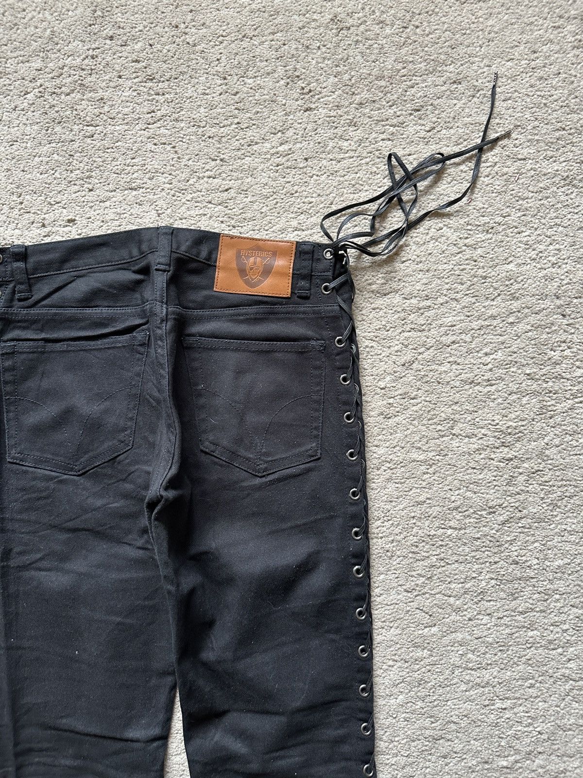 Hysteric Glamour 1990s Hysteric Glamour Side Lace Jeans corset jeans Size US 29 - 12 Thumbnail