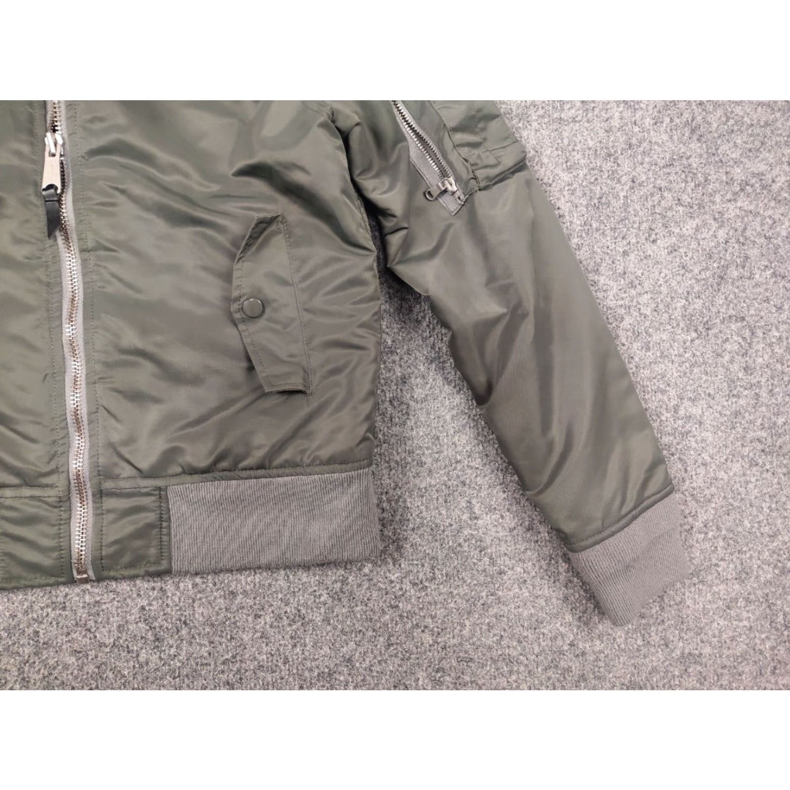 Schott VINTAGE SCHOTT NYC American College Bomber Jacket Military Green Men? Women? (Adapted: Since department is Women, treat as Women) Size L / US 10 / IT 46 - 6 Thumbnail