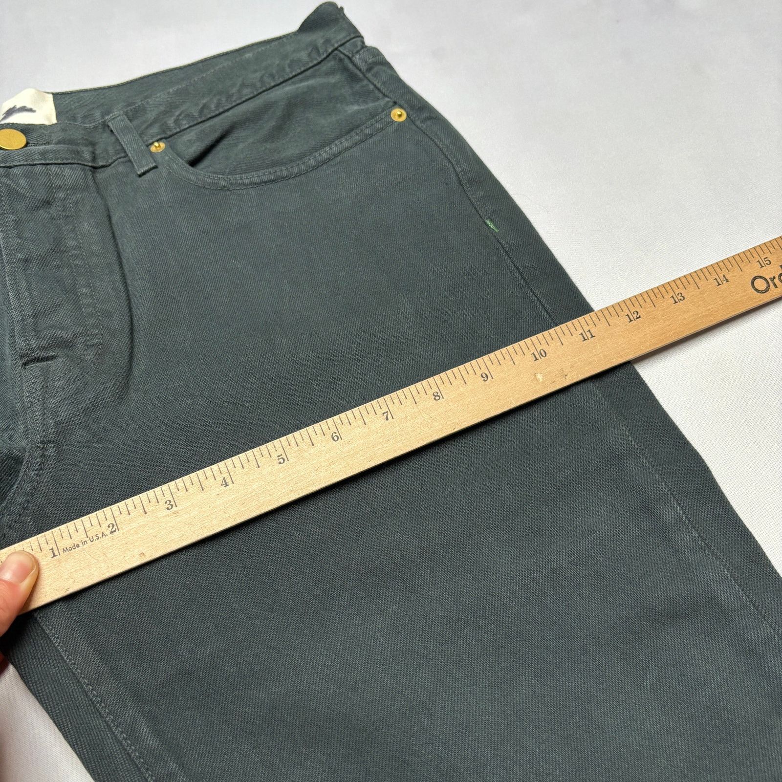 Sid Mashburn $195 Sid Mashburn Straight Leg Jeans Men's 34x34 Black Denim Size US 34 / EU 50 - 7 Thumbnail