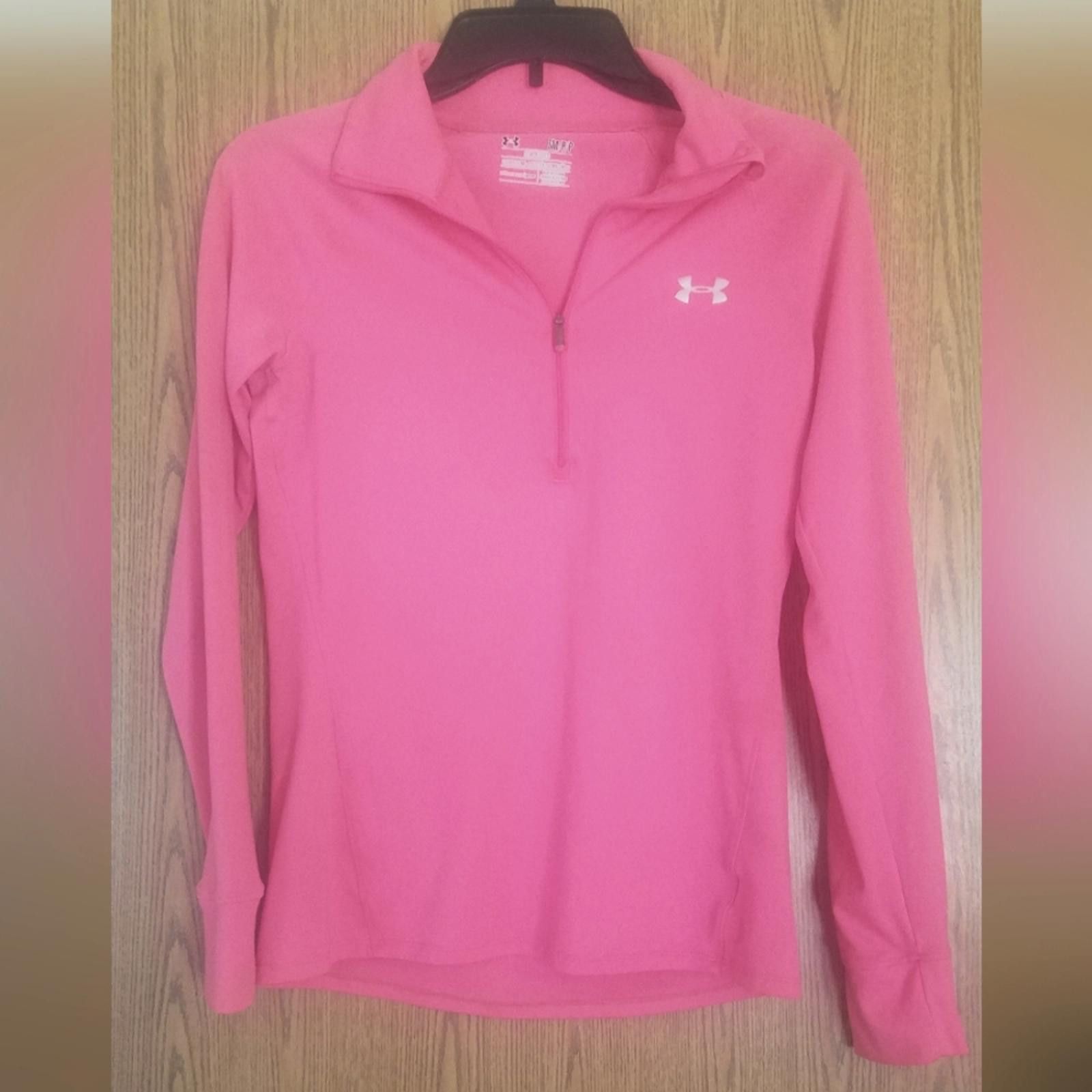 Under Armour Under Armour Pink Semi Fitted Half-Zip Pullover Small Size S / US 4 / IT 40 - 1 Thumbnail