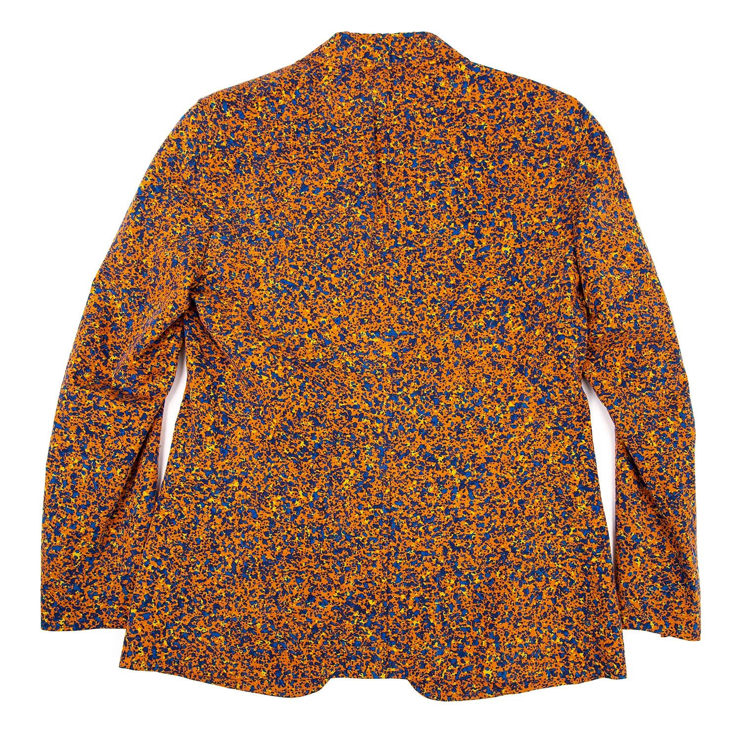 Issey Miyake Lyocell Cotton Marble Print B Jacket in Orange and Blue Size US S / EU 44-46 / 1 - 11 Thumbnail