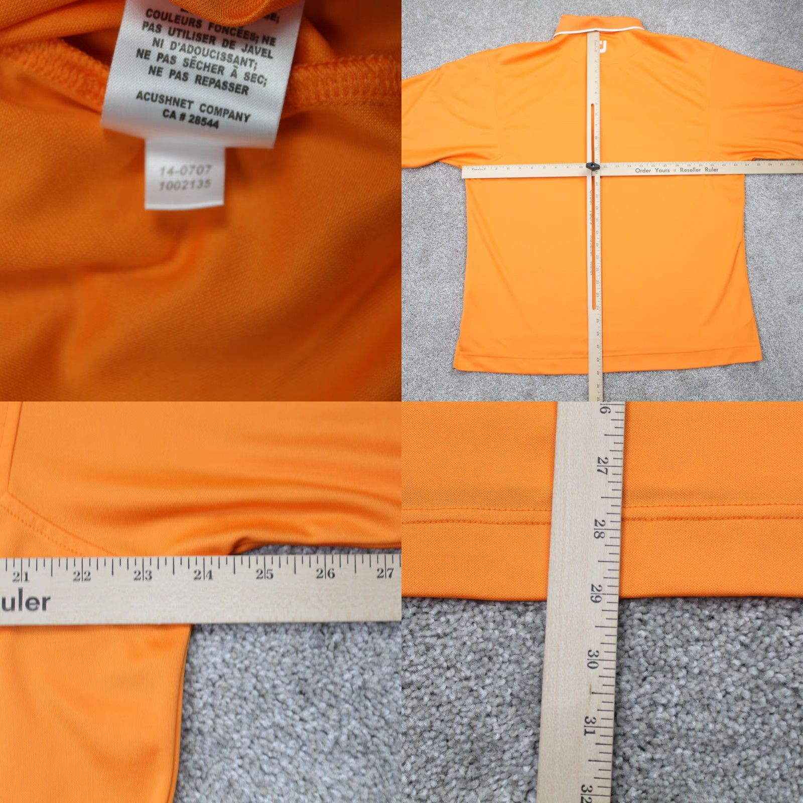 Footjoy FootJoy Prodry Superlite Polo Shirt Mens Large Orange 100% Polyester Golf S/S Regular Fit Footjoy Model Prodry Superlite Men’s Large Shirt Size US L / EU 52-54 / 3 - 8 Thumbnail