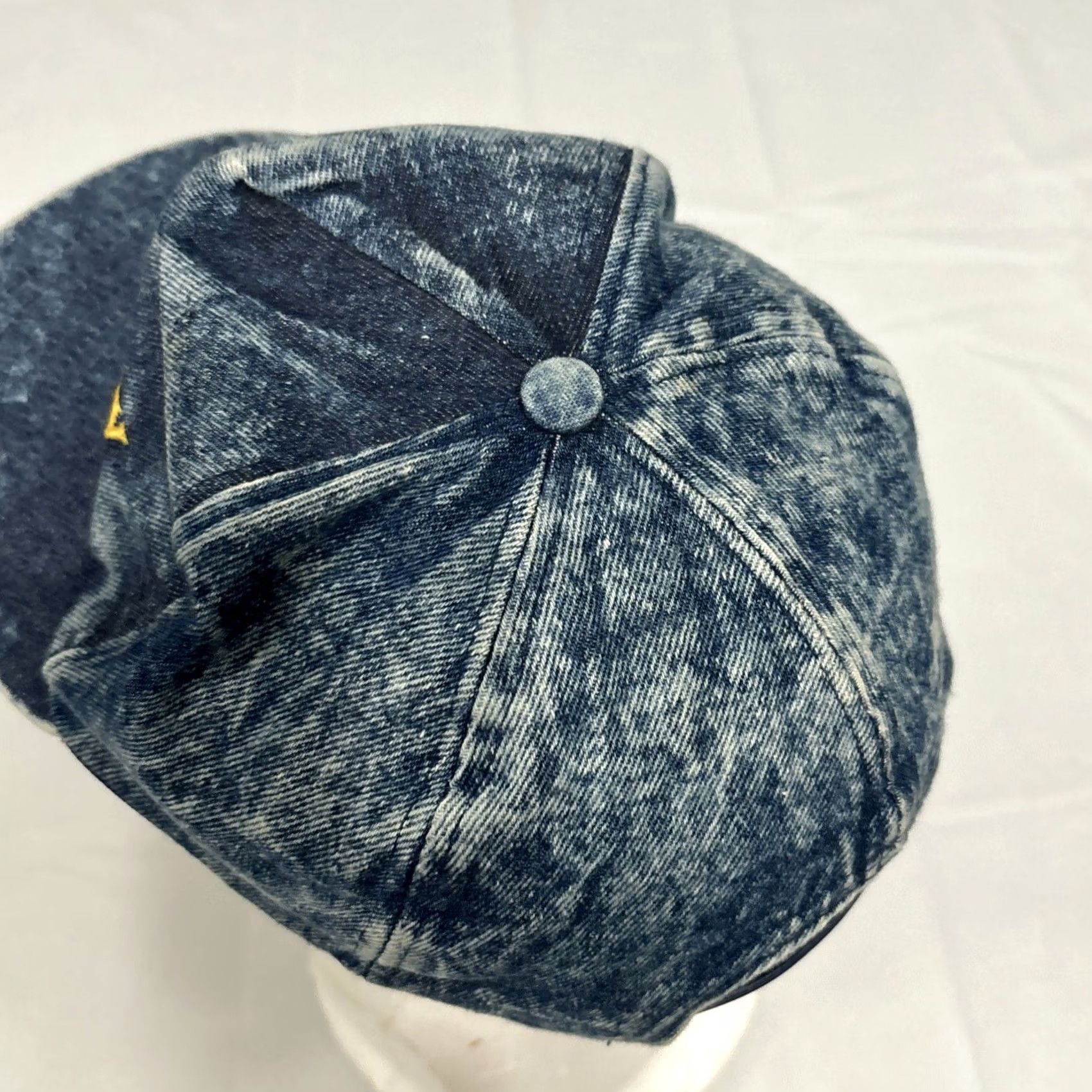 Denime VINTAGE Peter Cap Baseball Cap One Size Men Blue Denim Flat Brim Snapback Monterey Embroidered Size ONE SIZE - 6 Thumbnail