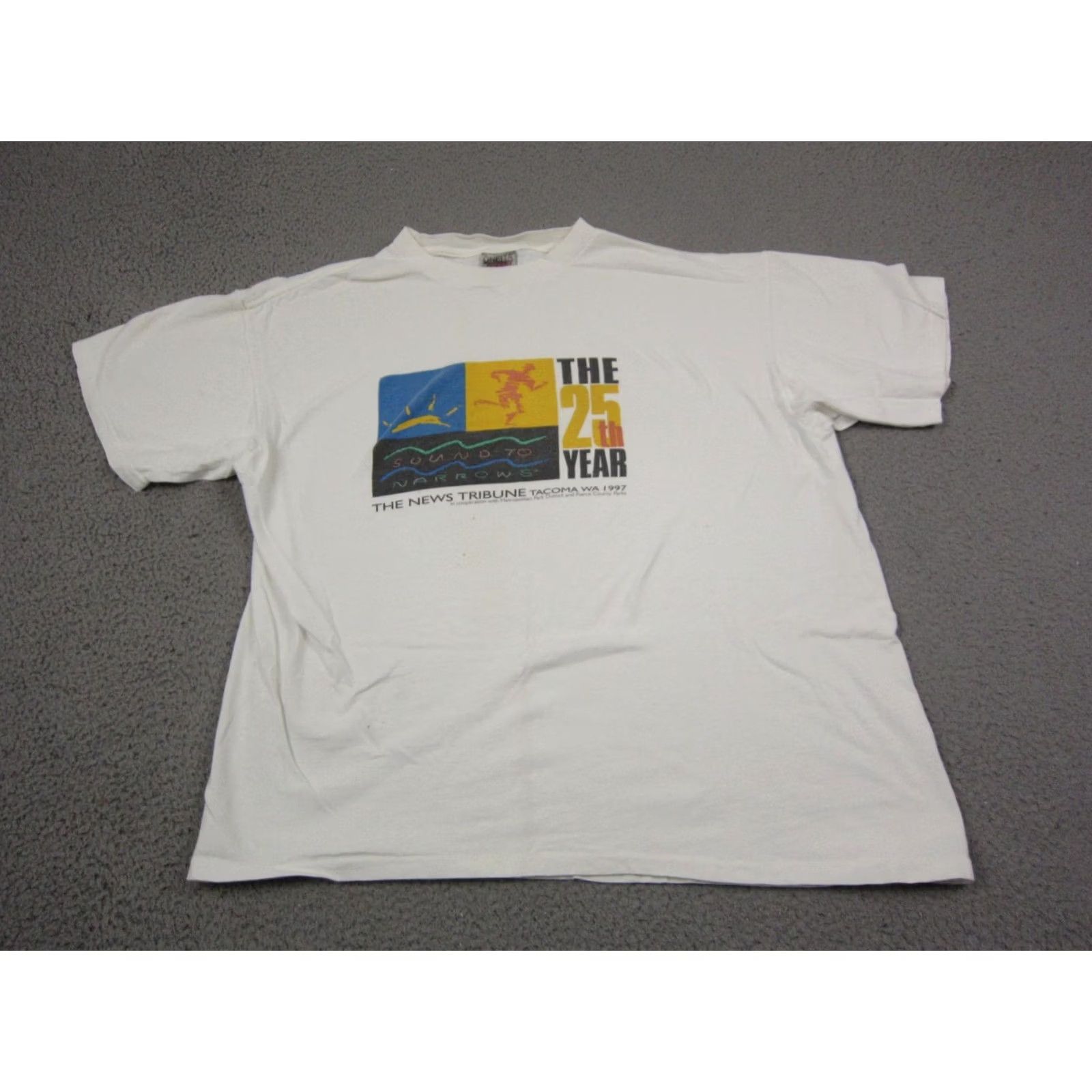 Vintage Vintage Nike Shirt Mens XL White Sound to Narrows Tacoma 90s Size US XL / EU 56 / 4 - 2 Thumbnail
