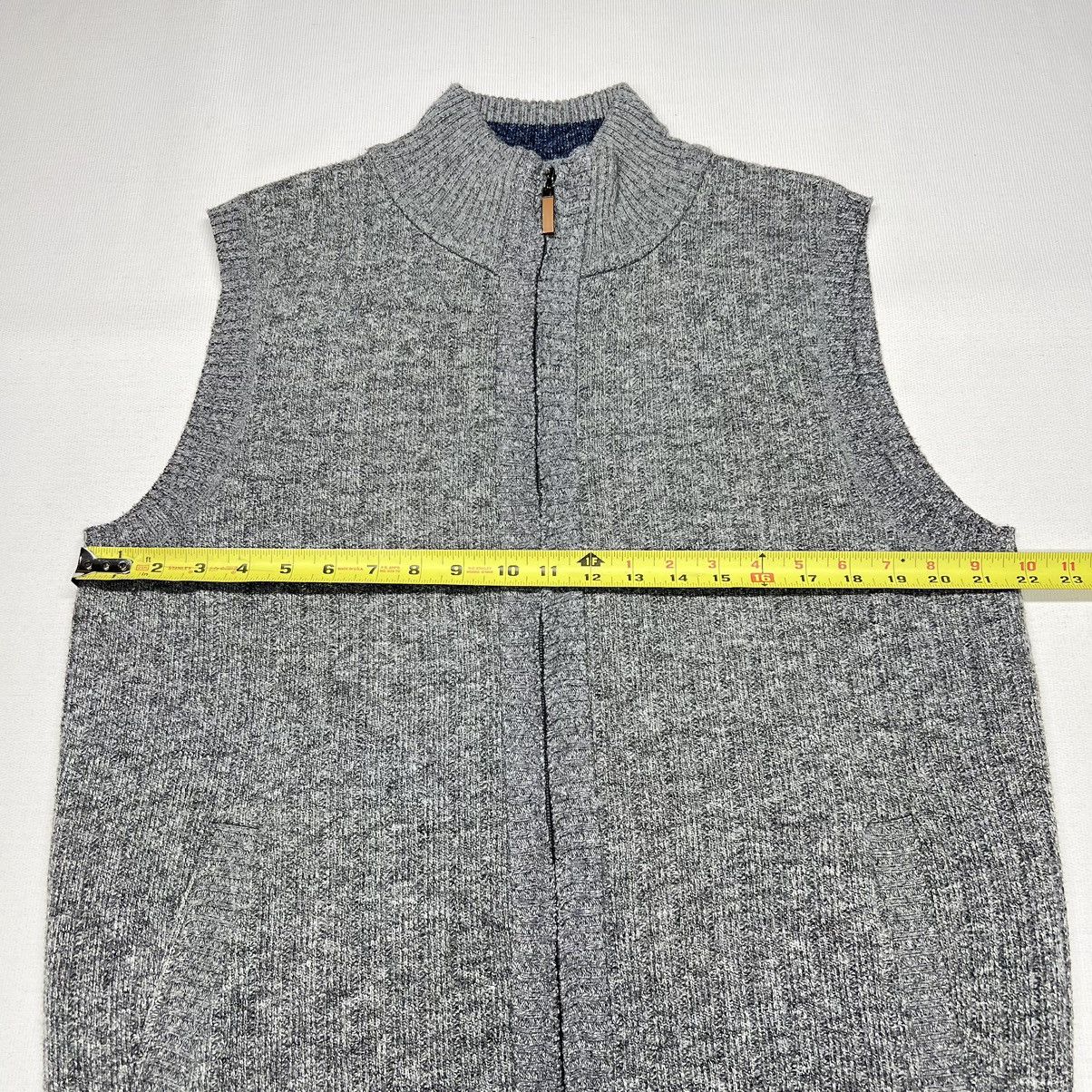 Other VTG US Icon Sweater Vest Grey Cable Knit Full Zip Patch Y2K Size US L / EU 52-54 / 3 - 17 Thumbnail