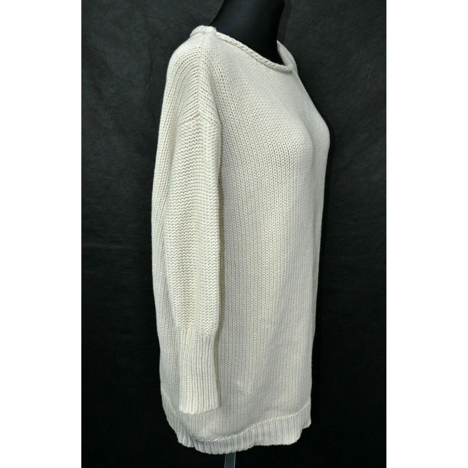 Acne Studios ACNE SHO R OVERSIZED SWEATER XS BEIGE 100% COTTON KNIT PULLOVER WOMEN MEN? Size XS / US 0-2 / IT 36-38 - 4 Thumbnail
