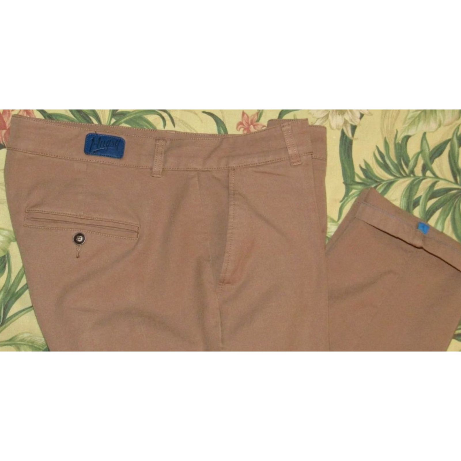 Vintage MUGSY Brown Belmonts Chino Pants 35 x 30 Mens Regular Inseam 30 XS-XXL Size US 35 - 2 Thumbnail