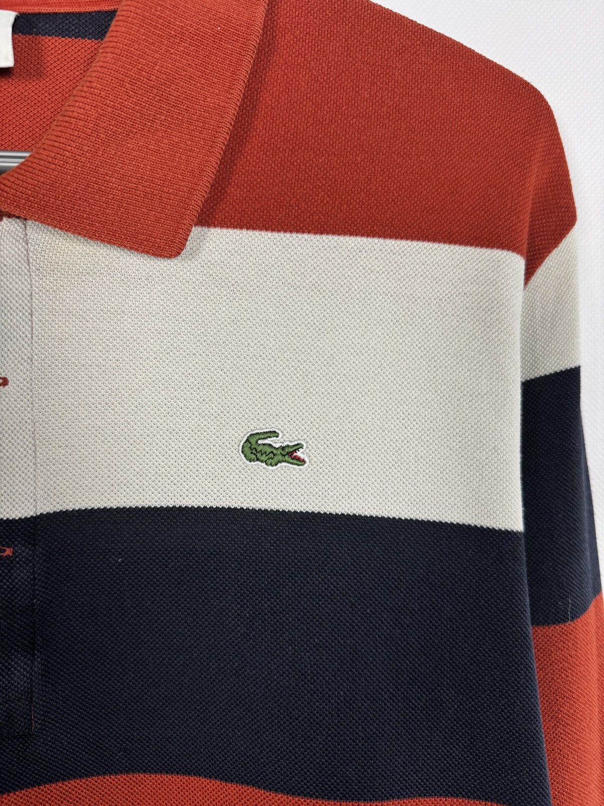 Lacoste Lacoste Long Sleeve Striped Polo Shirt Rugby Style Size 6 Size US XL / EU 56 / 4 - 6 Thumbnail