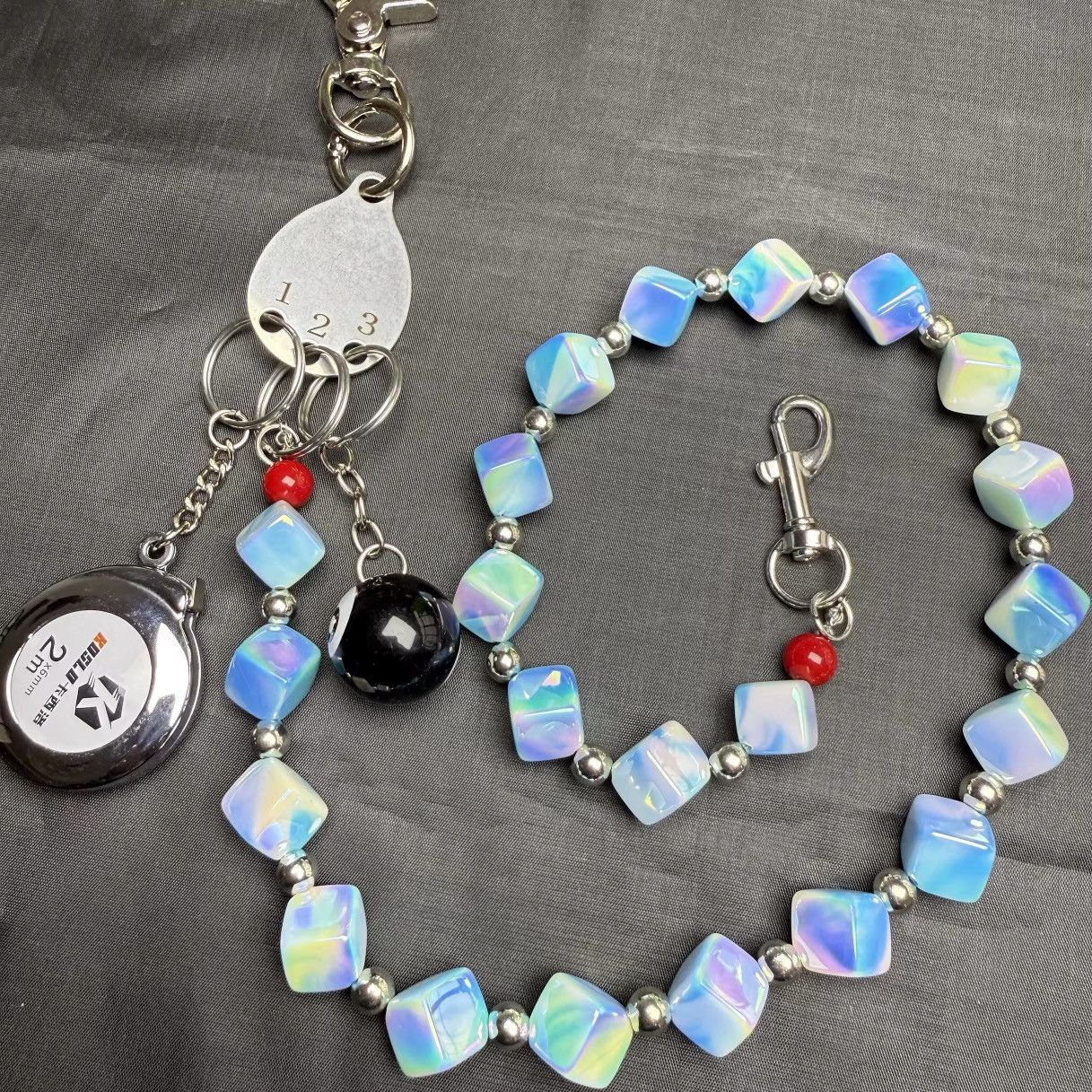 Other Two-Color Wide Square Beads Pant Chain Accessories Size ONE SIZE - 2 Thumbnail