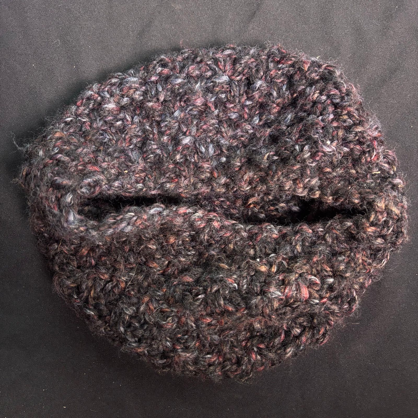 Other Purple Crocheted Slouchy Beanie Size ONE SIZE - 5 Thumbnail