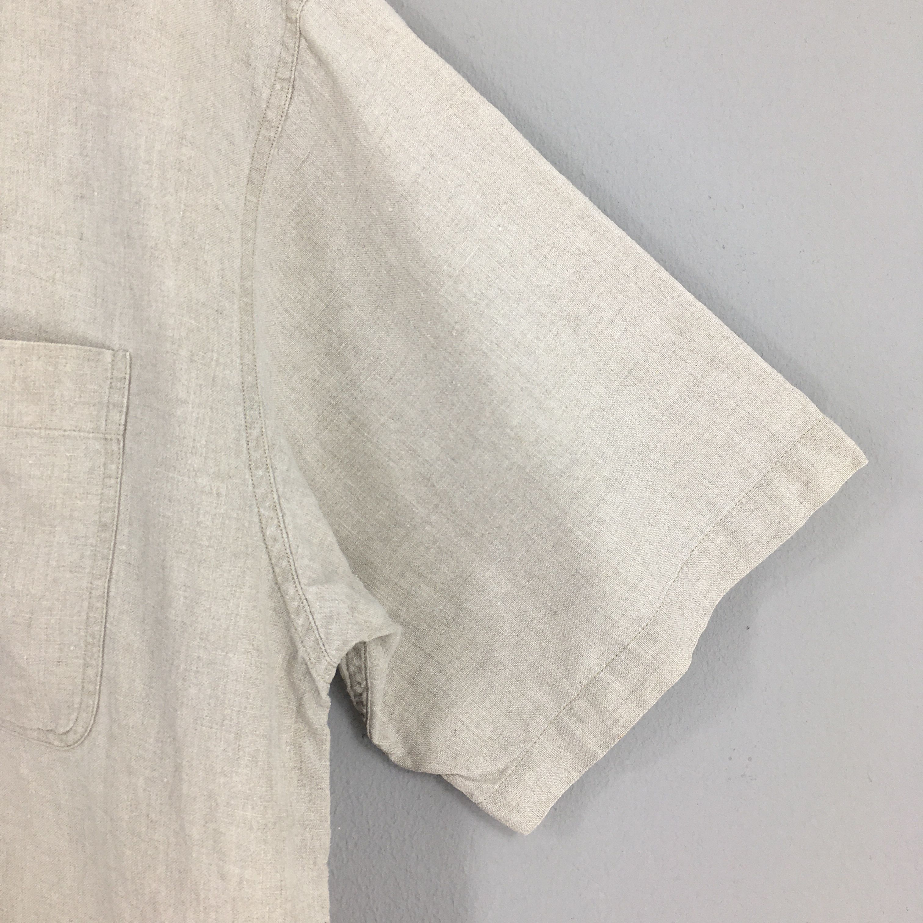 L.L. Bean Vintage 90's LL Bean Plain Linen Oxfords Button Shirt Large Size US L / EU 52-54 / 3 - 4 Thumbnail