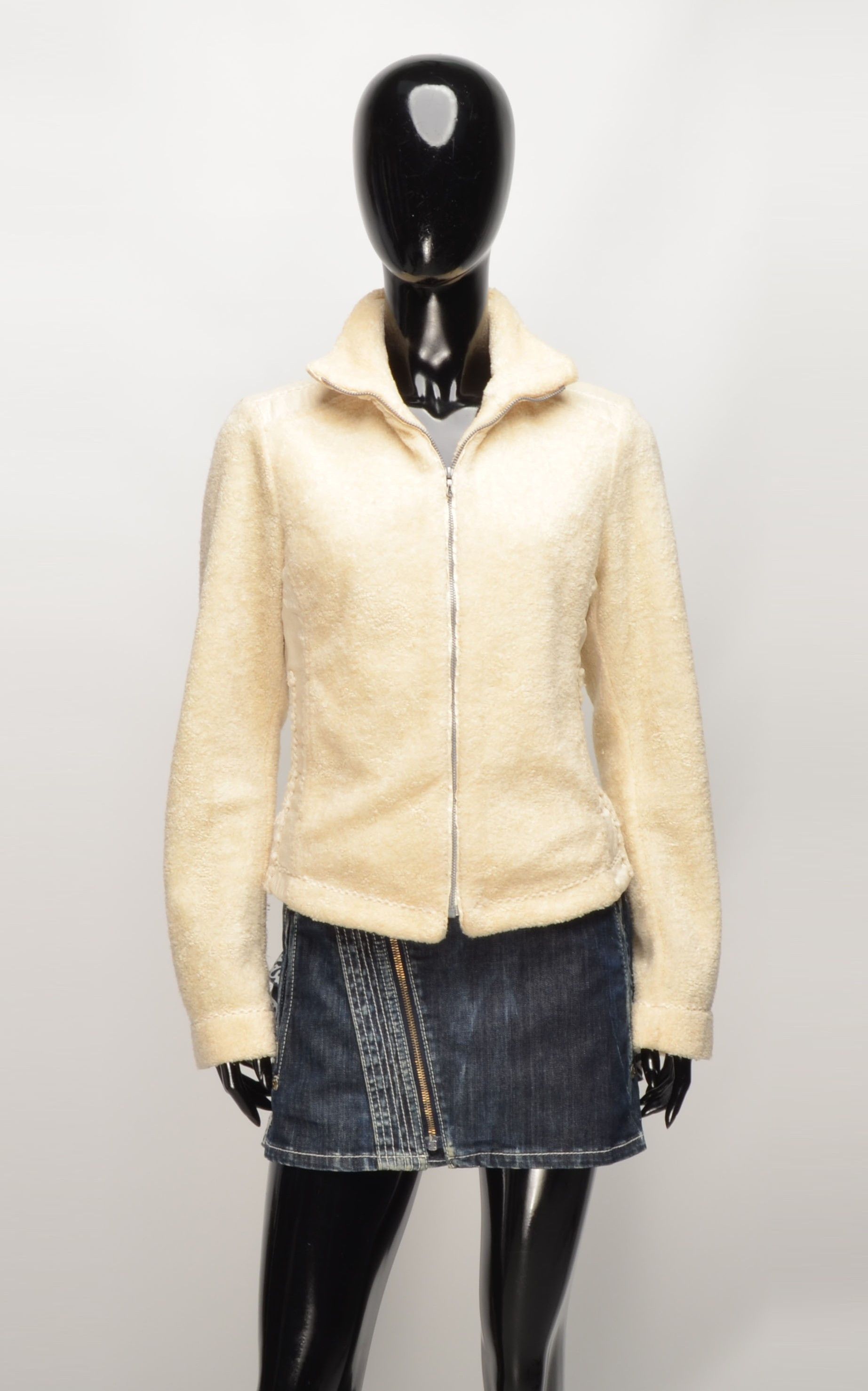 Vintage Vintage Nile Atelier Cream Warm Fleece Jacket Size S / US 4 / IT 40 - 6 Thumbnail