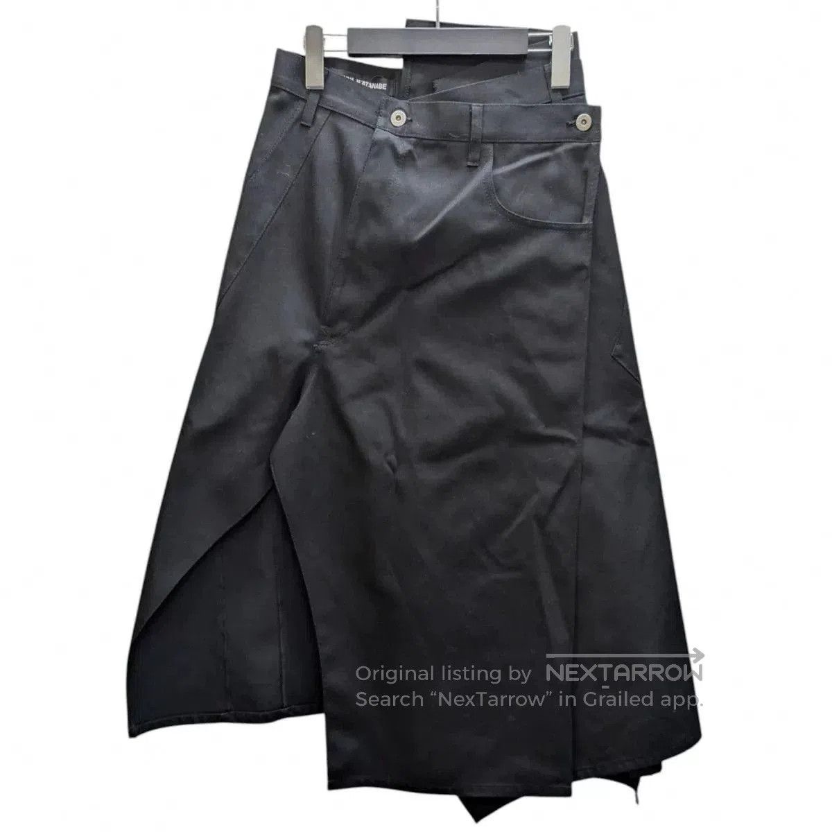 Junya Watanabe Junya Watanabe Black Deconstructed Denim Skirt. Size 24" / US 00 / IT 34 - 2 Thumbnail