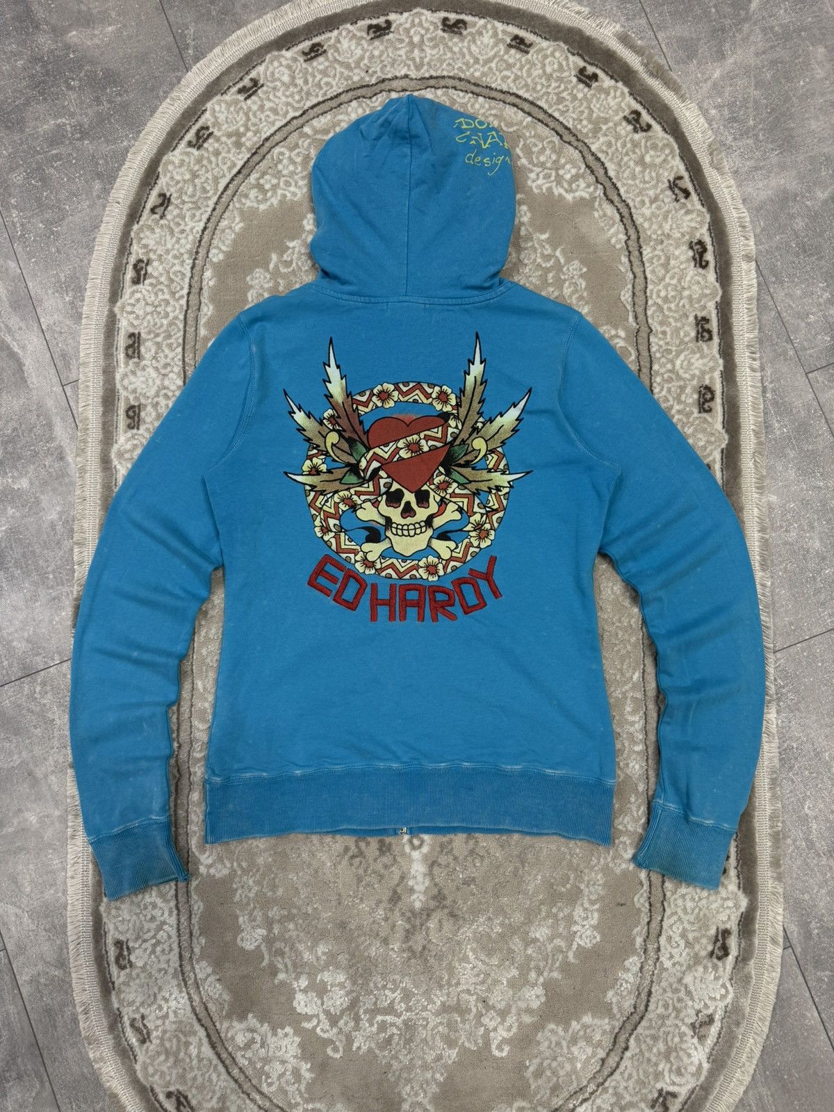 Ed Hardy Vintage Y2k Ed Hardy Suit(Pants+Zip Sweatshirt) Japanes 90’s Size L / US 10 / IT 46 - 3 Thumbnail