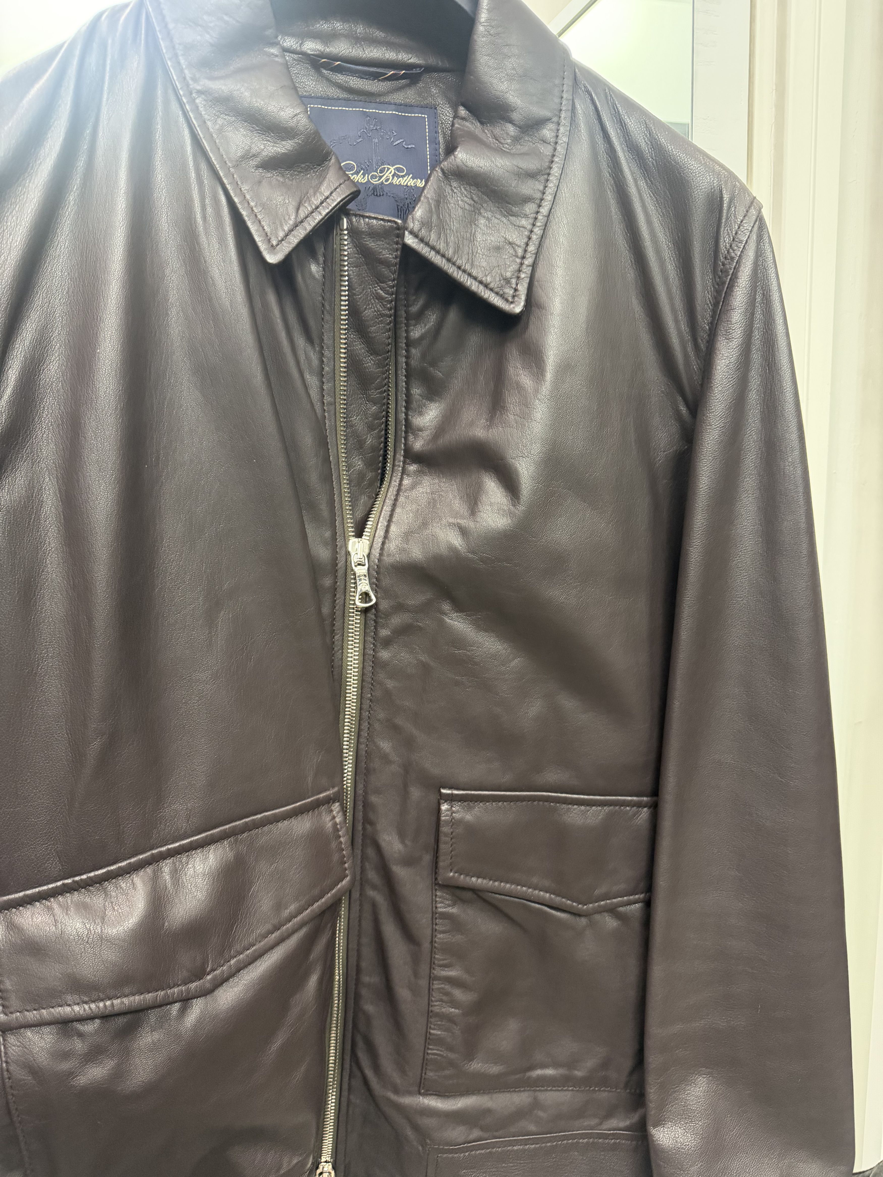 Brooks Brothers Brooks Brother Lamb Leather Jacket Golden Fleece Size US S / EU 44-46 / 1 - 3 Thumbnail