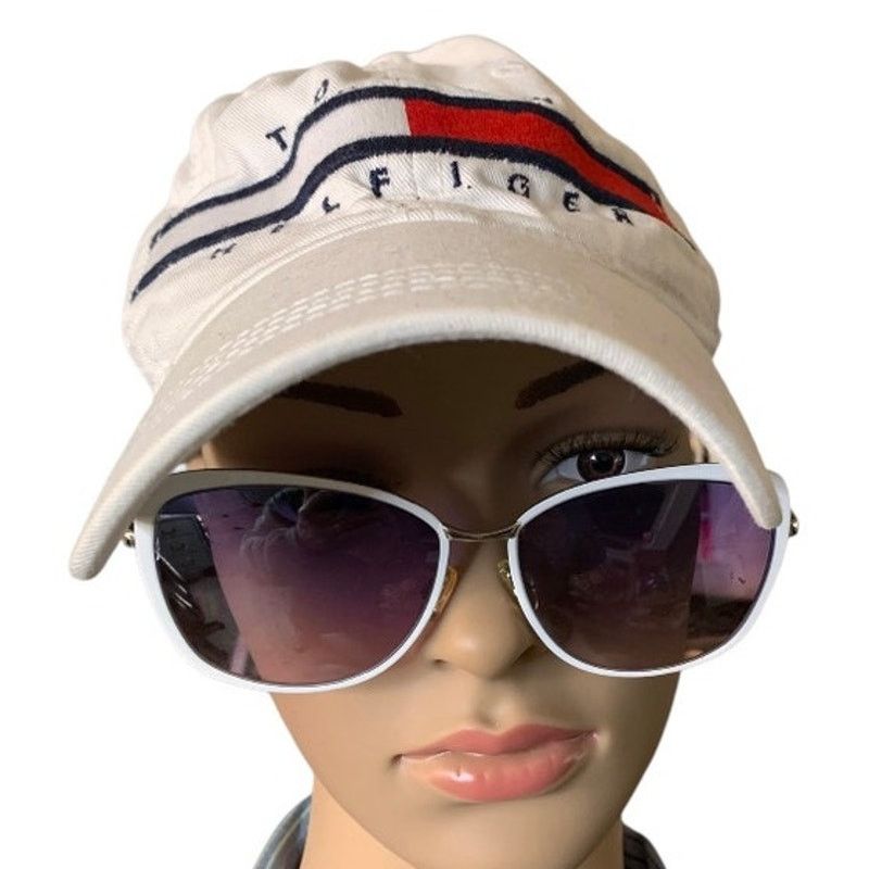 Tommy Hilfiger Tommy Hilfiger Classic Cotton Cap White Strap Back Adj Logo Size ONE SIZE - 7 Thumbnail