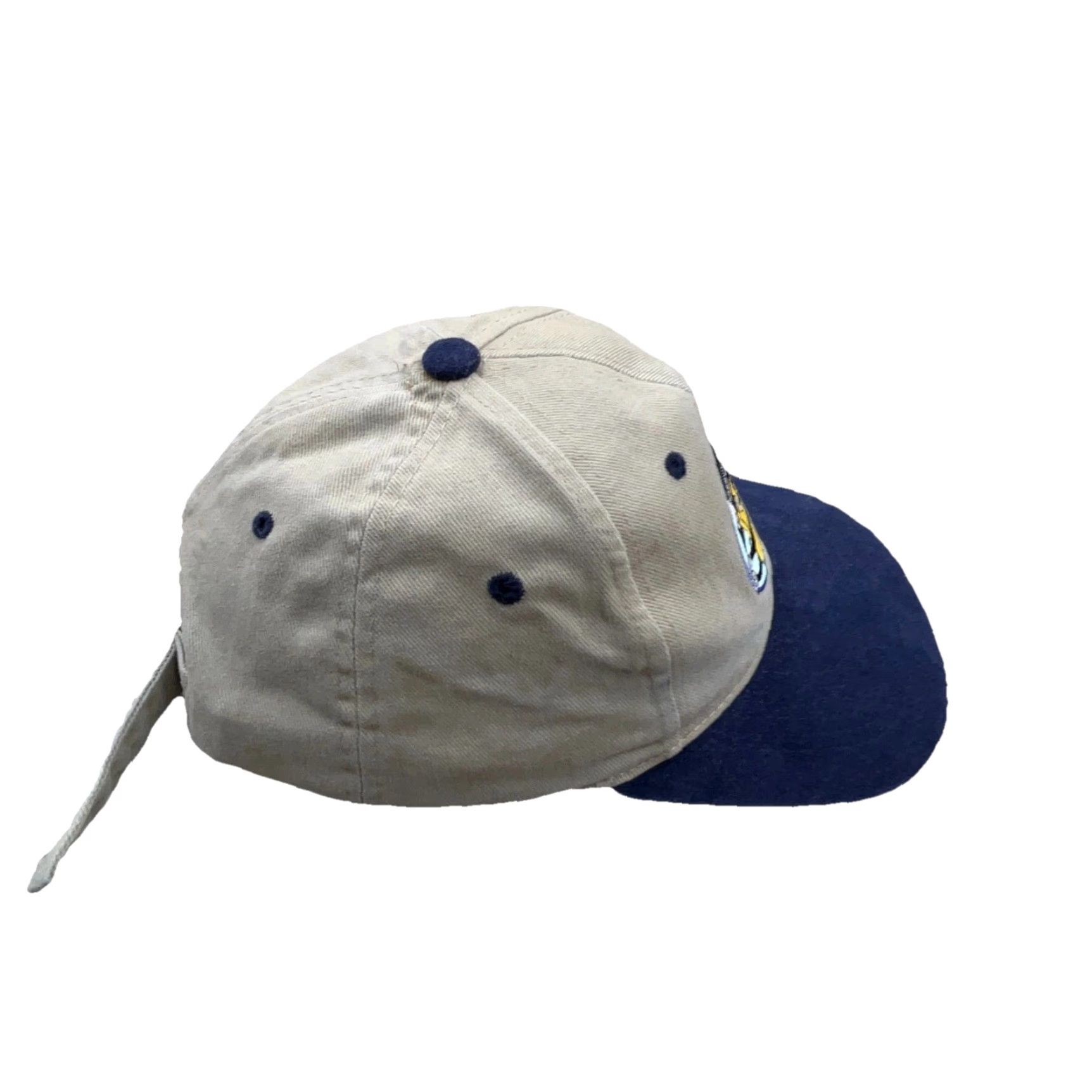 Peanuts Vintage Mr Peanut Planters Hat Cap Baseball Adjustable Cotton Tan Blue 90s Casual Mens Size ONE SIZE - 6 Thumbnail