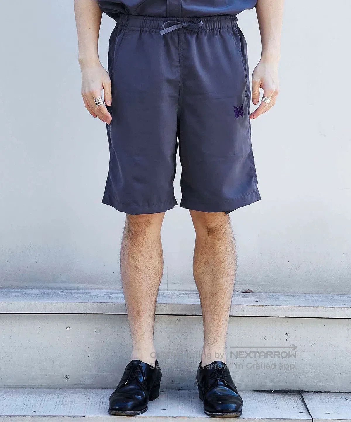 needles basketball shorts smoke purple color.