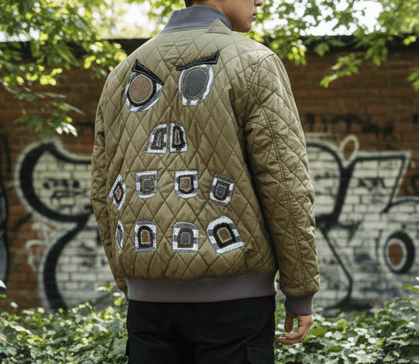 Handmade Vintage reworked patches quilted bomber jacket Size US M / EU 48-50 / 2 - 7 Thumbnail