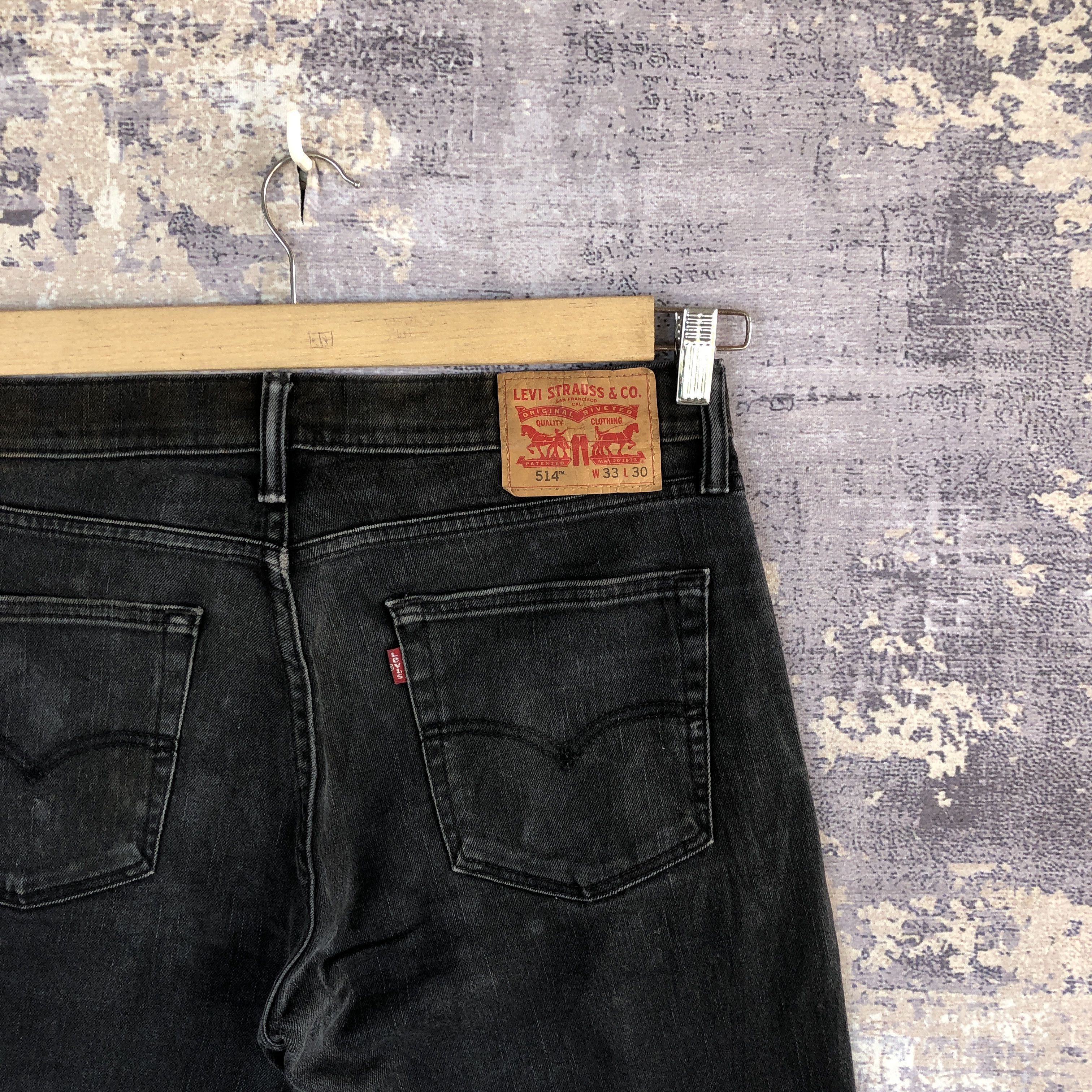 Levi's Vintage Levis Distressed Jeans Levi's 514 Faded Black Denim Size US 34 / EU 50 - 5 Thumbnail