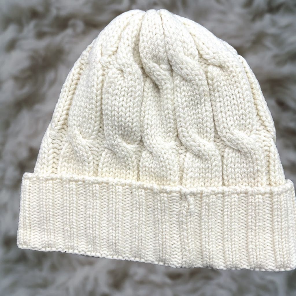 Vintage Norrona /29 Cable Knit Beanie Beanie Hat One Size 100% Merino Wool White Thermal Unisex Adults Beanie Wool Thermal White Mens Womens Size ONE SIZE - 1 Thumbnail