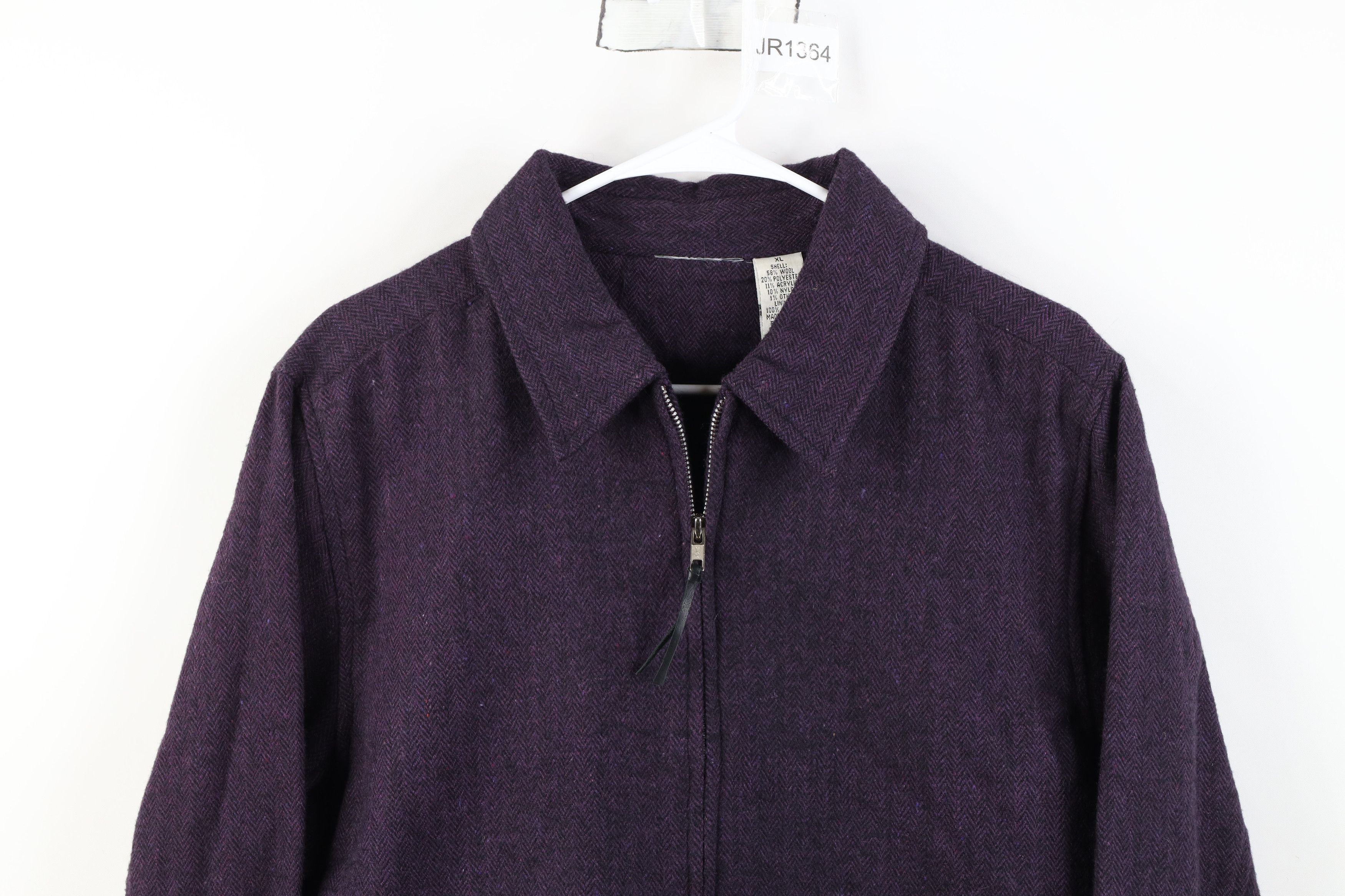 Vintage Vintage 90s Streetwear Buckle Back Bomber Jacket Purple Size XL / US 12-14 / IT 48-50 - 2 Thumbnail