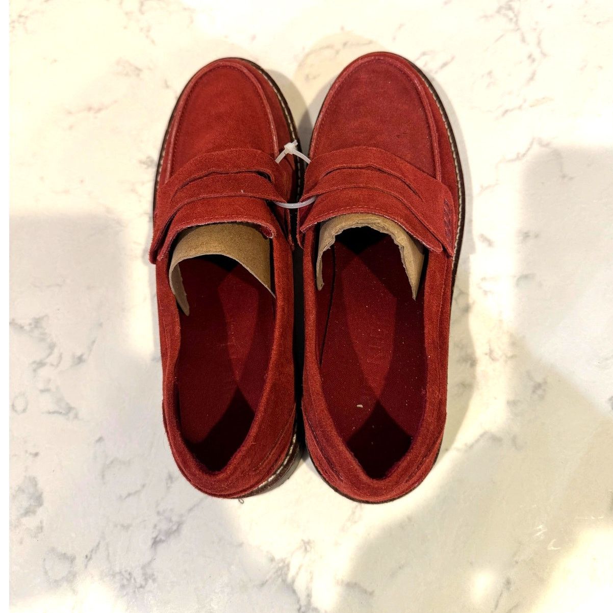 Anne Klein Anne Klein Emmylou Lug Sole Loafers suede maroon size 7 Size US 7 / IT 37 - 6 Thumbnail