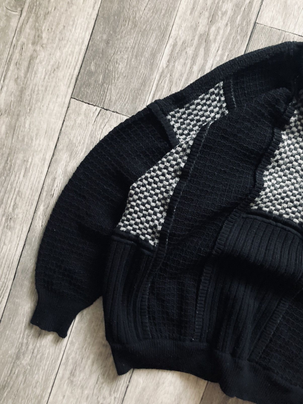 Carlo Colucci × Vintage Vintage 90’s carlo colucci knitted block sweater drip Y2k Size US XL / EU 56 / 4 - 8 Thumbnail