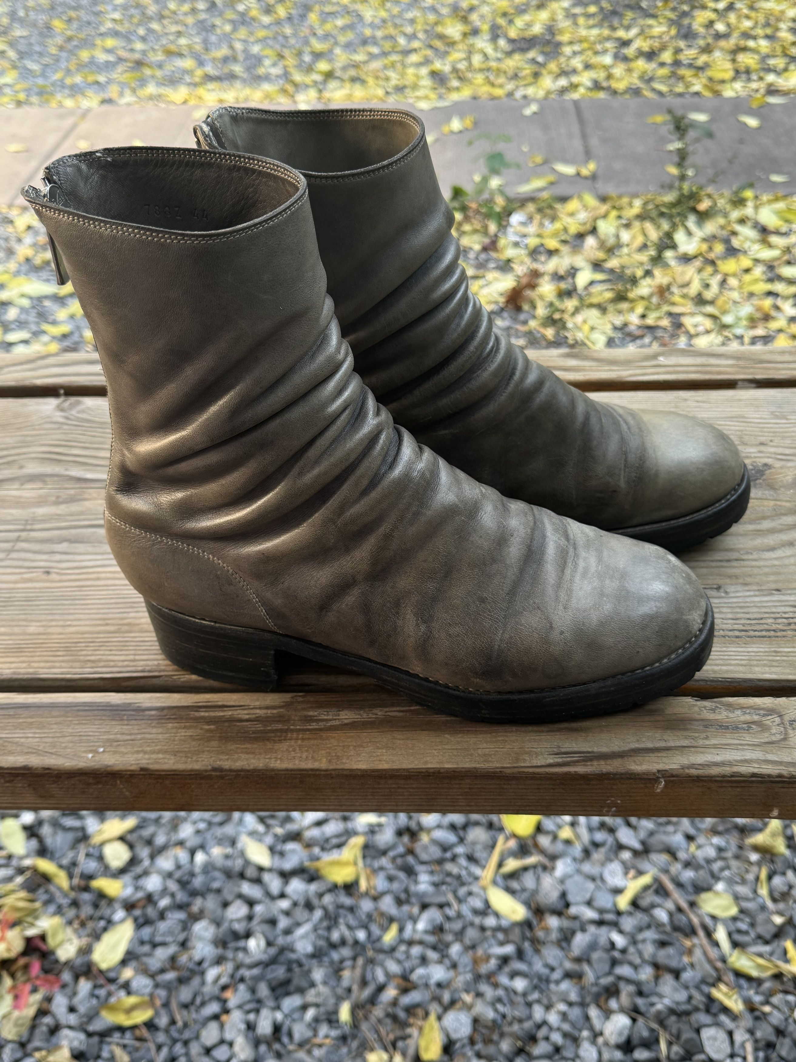 Guidi 788Z Horse Leather Back Zip Boots in Frosted Sage Grey | Grailed