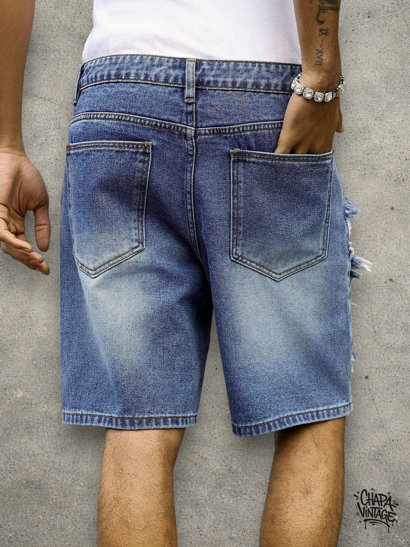 Japanese Brand Washed jeans shorts Size US 32 / EU 48 - 3 Thumbnail