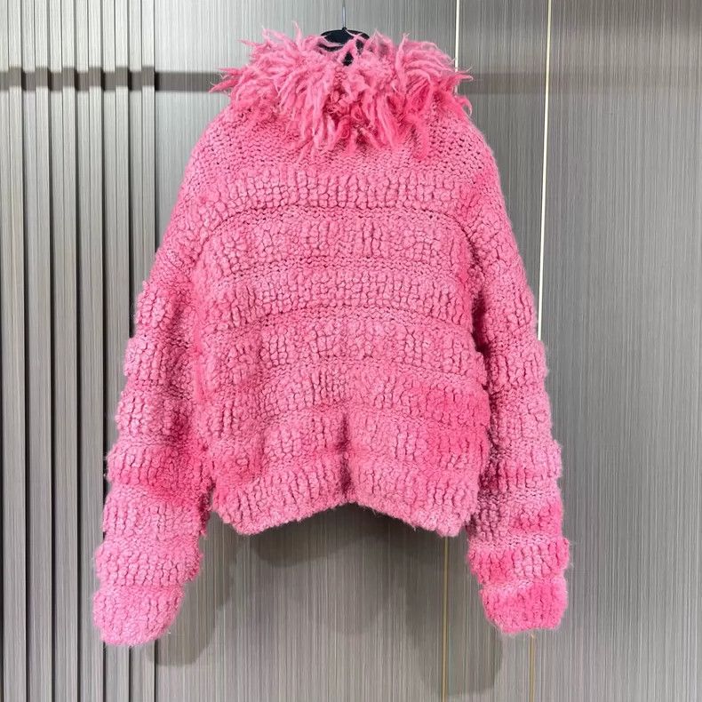 Chanel Chanel Pink Flamingo Teddy Knitted Jacket Size XS / US 0-2 / IT 36-38 - 2 Thumbnail