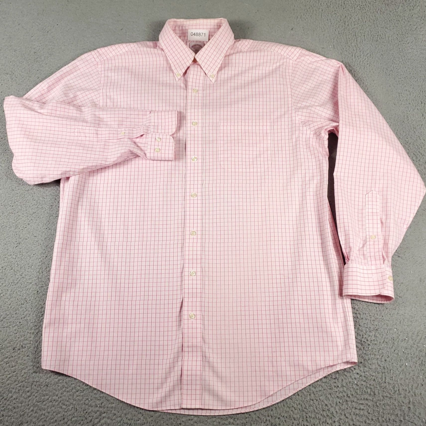 Brooks Brothers Brooks Brothers Shirt Mens 16.5 Pink Check Dress Button Long Sleeve Adult Medium Pink Check Non-Iron Pockets 100% Cotton Business Casual Formal Mens Size 42R - 2 Thumbnail