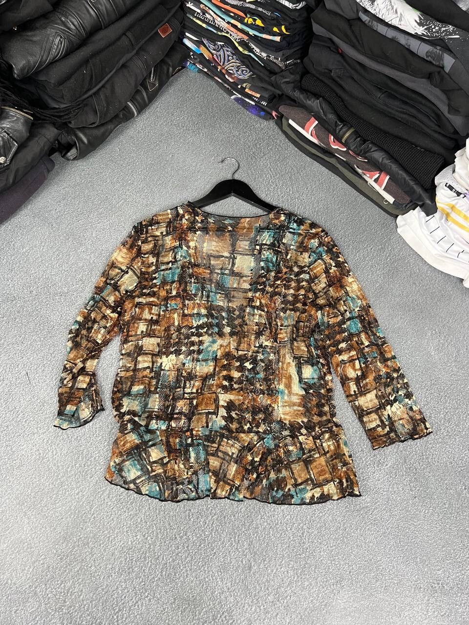 Japanese Brand Avant Garde Y2K Floral Design Blouse Size M / US 6-8 / IT 42-44 - 6 Thumbnail