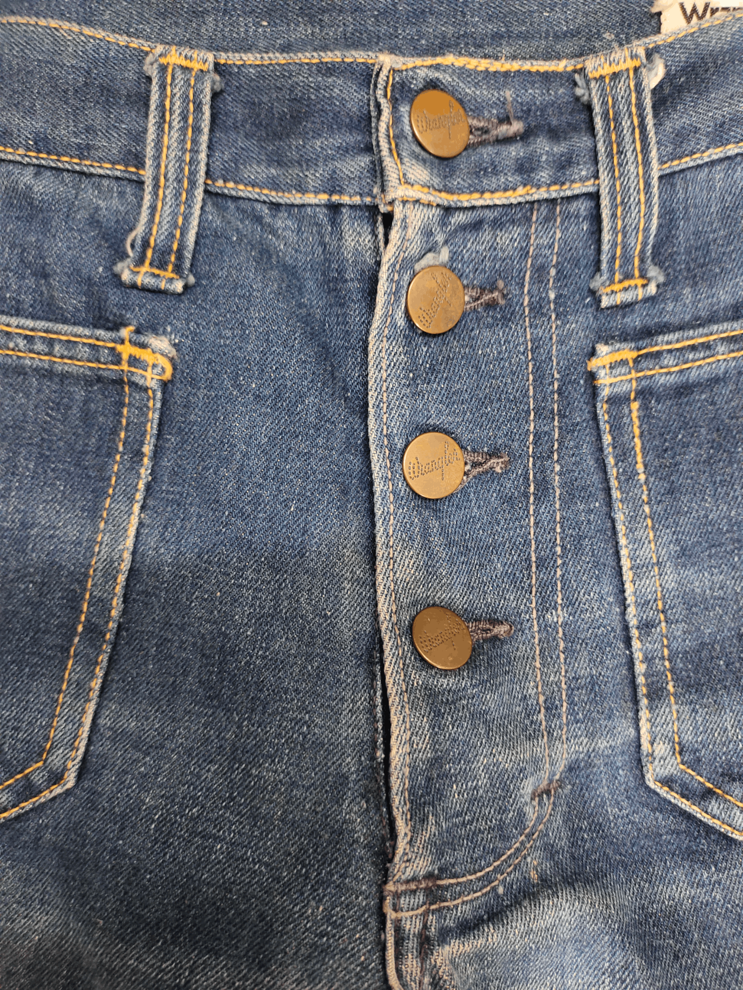 If Six Was Nine Flare Jeans 80s Wrangler Denim Boot Cut Bell Bottom Size US 30 / EU 46 - 10 Thumbnail