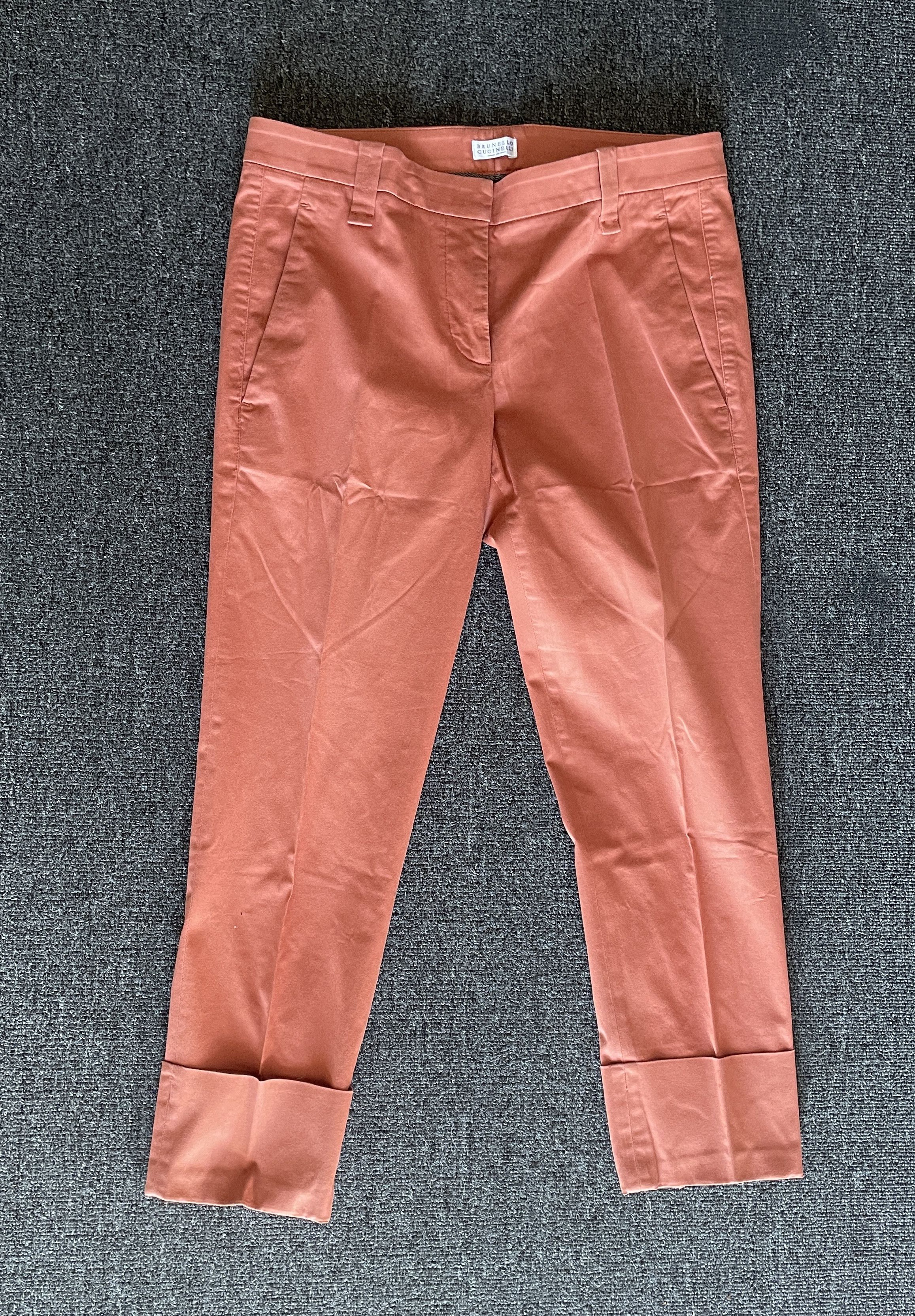 Brunello Cucinelli Women's Orange Casual Pants Size 36/27
