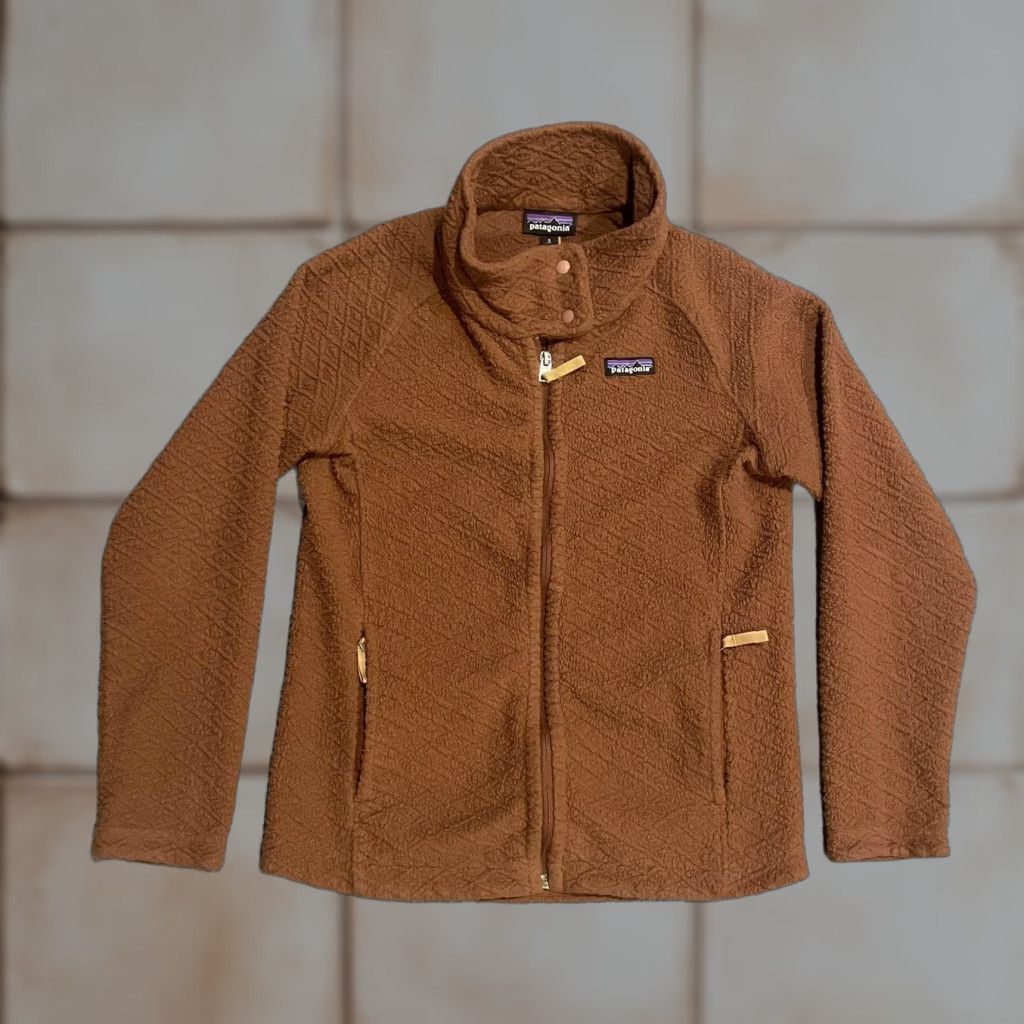 Patagonia Patagonia Diamond Capra Jacket Womens S Brown Diamond Quilted Full Zip STY25101 Size S / US 4 / IT 40 - 1 Thumbnail