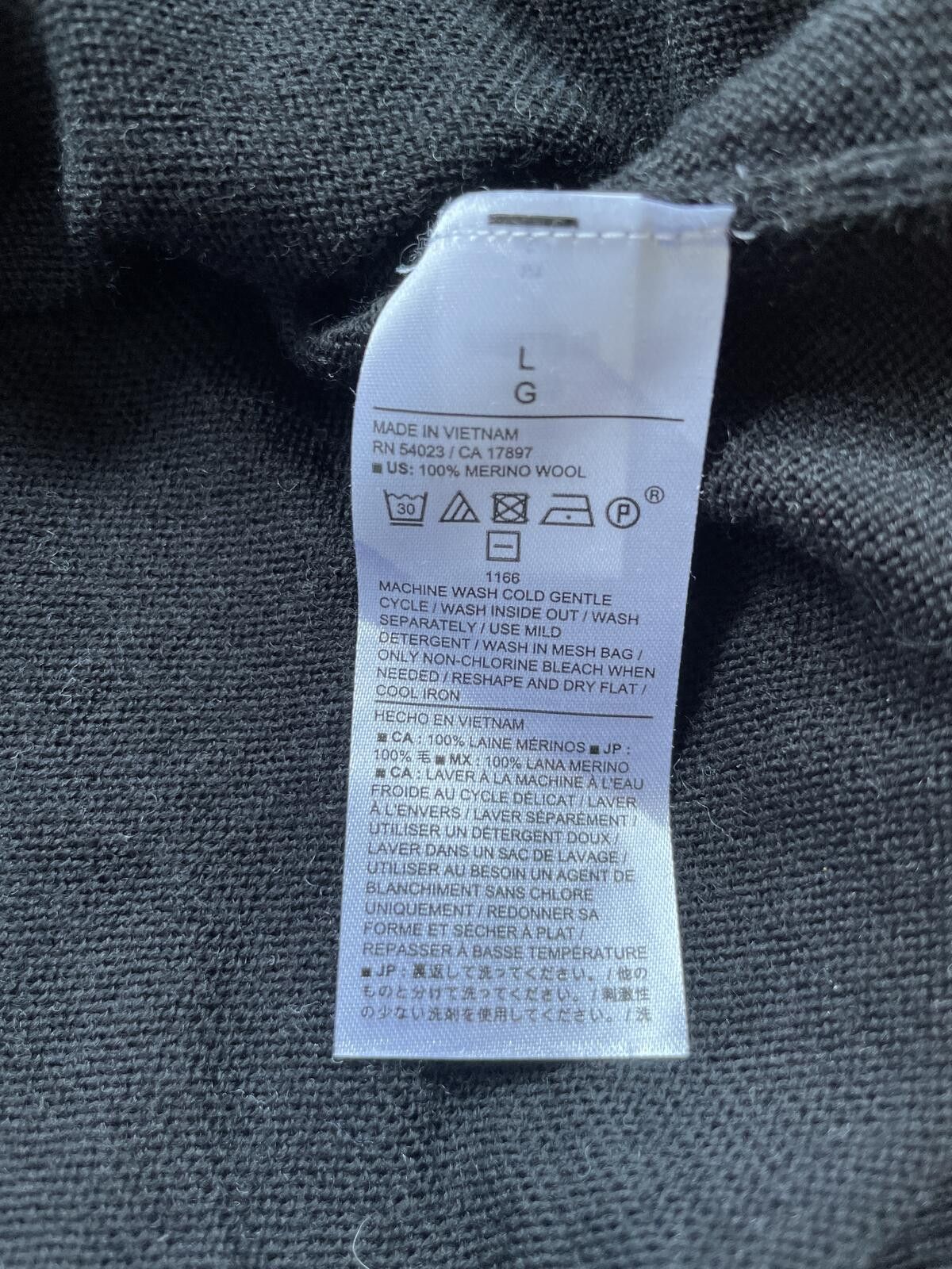 Banana Republic Banana Republic Men's Black Merino Wool Sweater Size Large Size US L / EU 52-54 / 3 - 6 Thumbnail