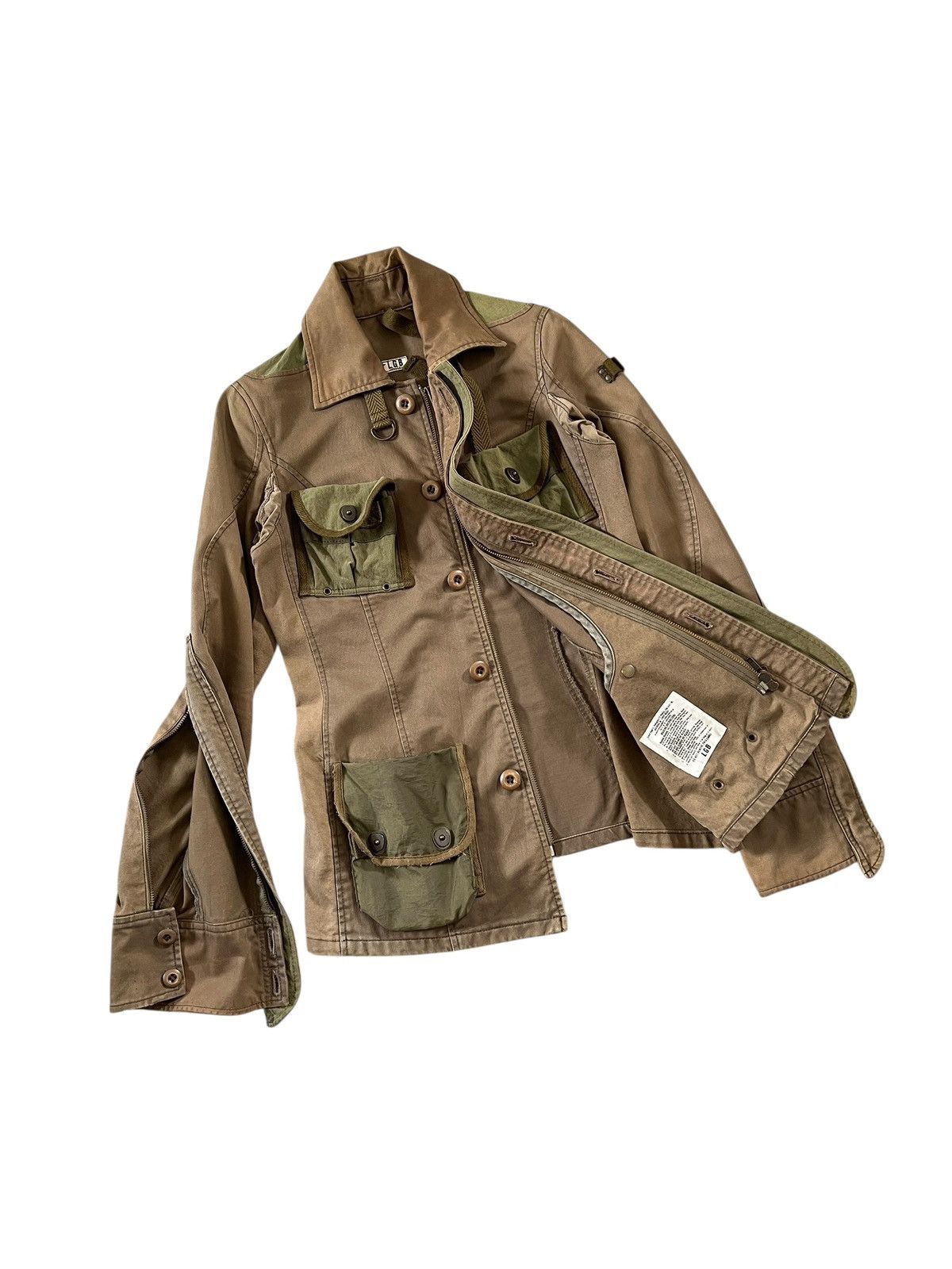 Le Grande Bleu (L.G.B.) Vintage 1990s LGB Military Cargo Jacket Size US XS / EU 42 / 0 - 1 Thumbnail