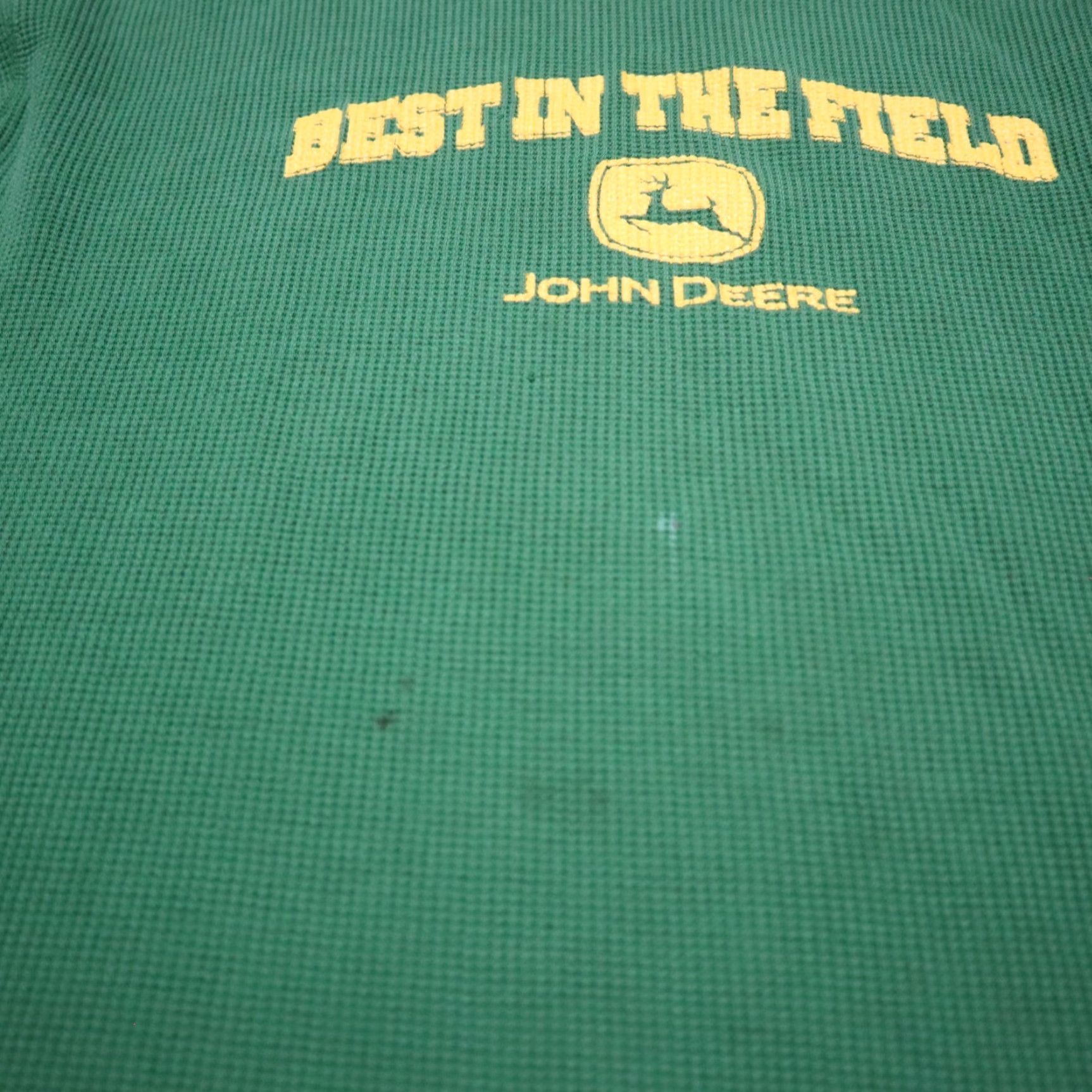 John Deere VINTAGE John Deere Crewneck Sweatshirt Pullover Boys Size L Large Green Logo Best In The Field Mens Size US L / EU 52-54 / 3 - 4 Thumbnail