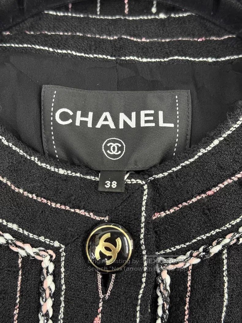 Chanel Chanel Black vertical striped jacket Size XS / US 0-2 / IT 36-38 - 4 Thumbnail