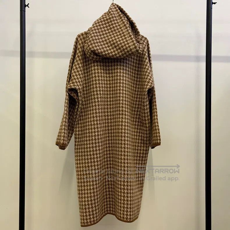 Hermes Hermes Houndstooth Round Neck Long Wool Skirt Size XXS / US 00 / IT 34 - 2 Thumbnail