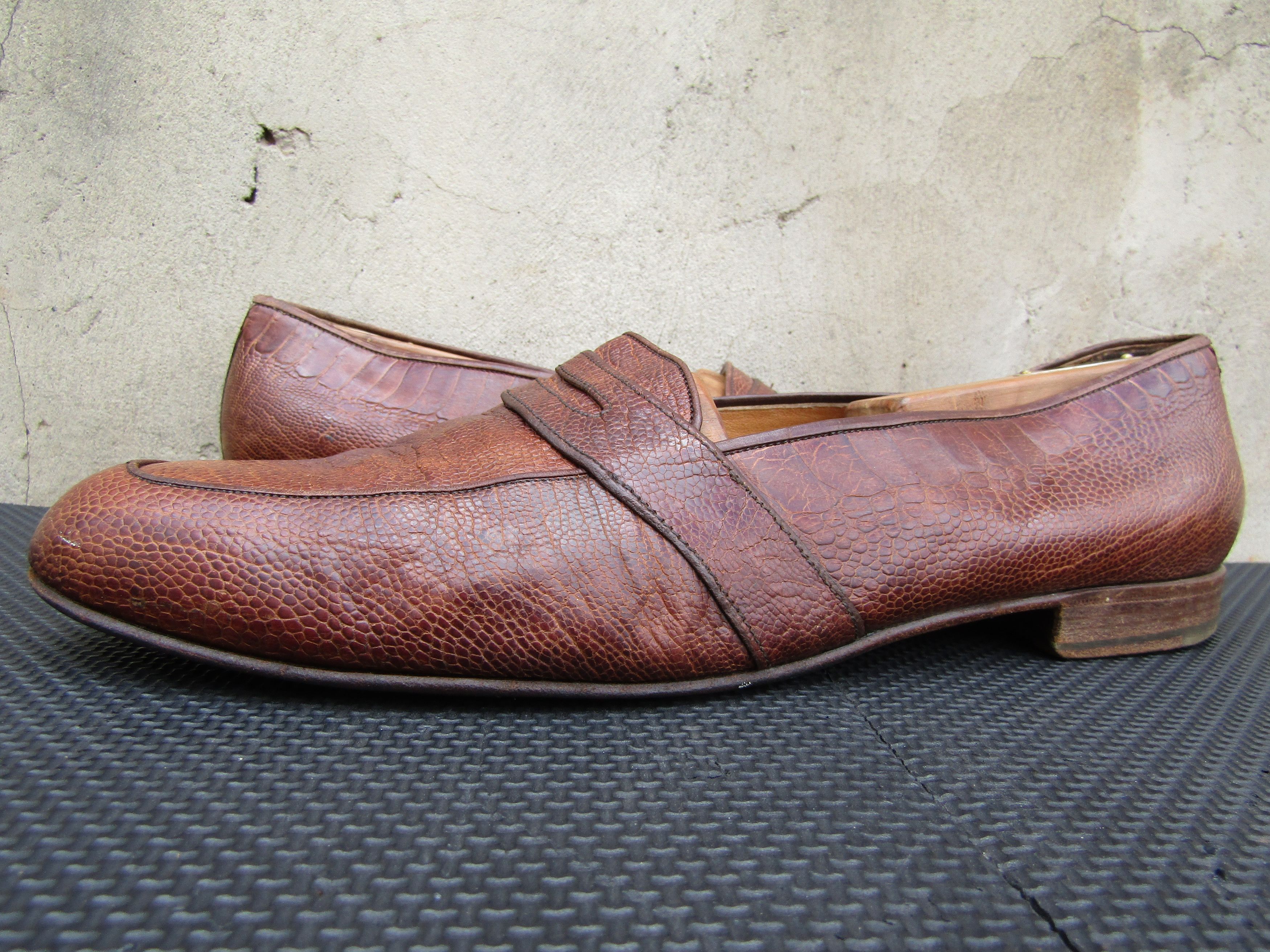 Gucci Rare Vintage Gucci Exotic Skin Loafers Snakeskin Penny E Size US 12.5 / EU 45-46 - 1 Thumbnail