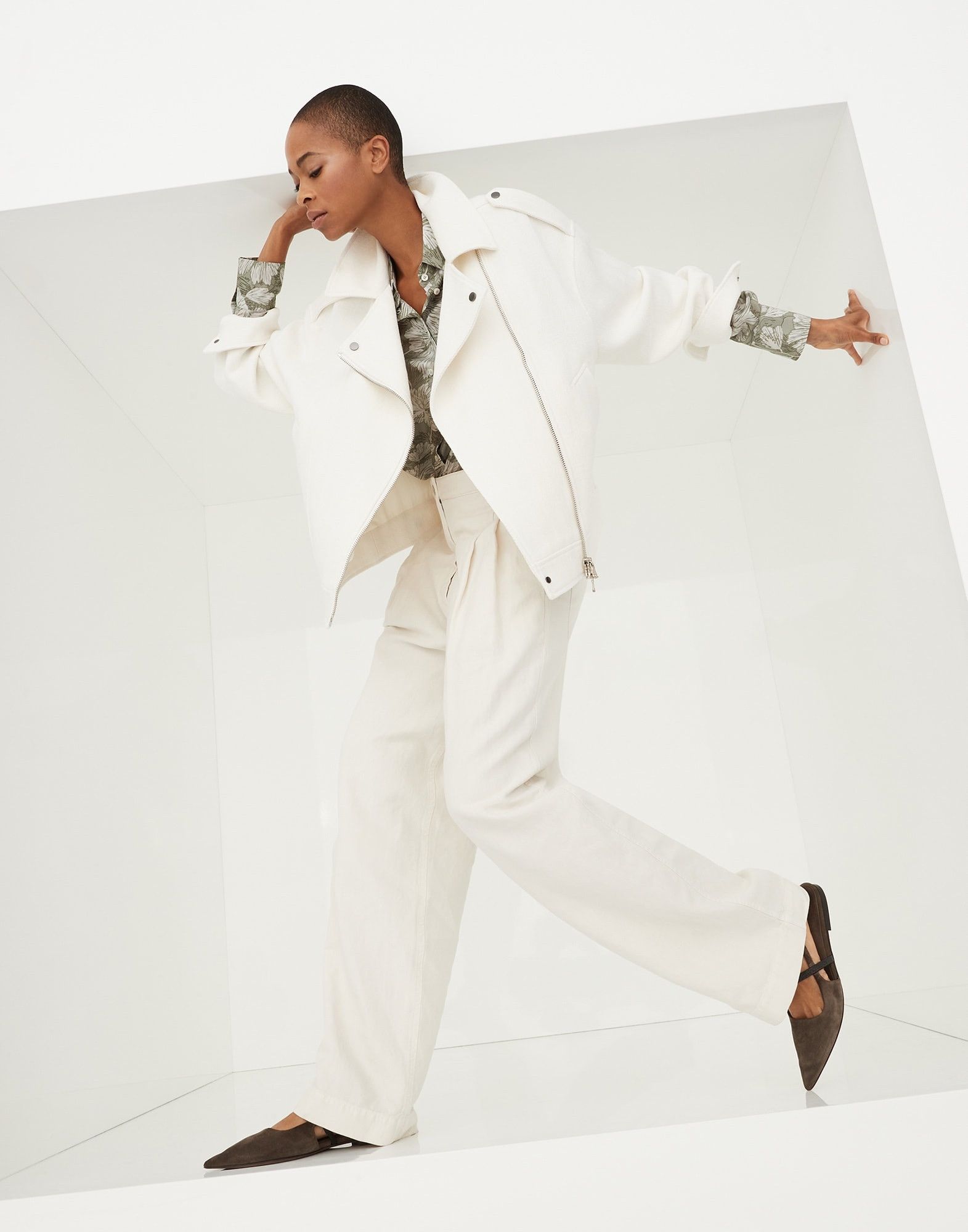 Brunello Cucinelli o1la1rc1a0425 Jacket in White Size S / US 4 / IT 40 - 6 Thumbnail