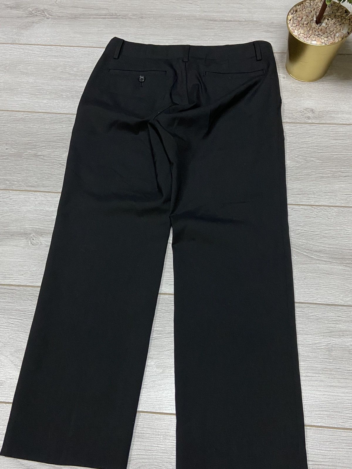 Comme des Garcons Junya Watanabe Comme des Garçons Black Wide Wool Trousers Size 28" / US 6 / IT 42 - 9 Thumbnail