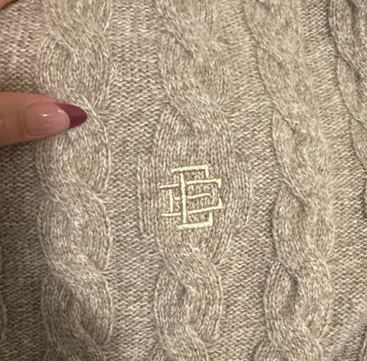 Eric Emanuel EE Beige Cable Knit Hoodie Size US M / EU 48-50 / 2 - 2 Thumbnail