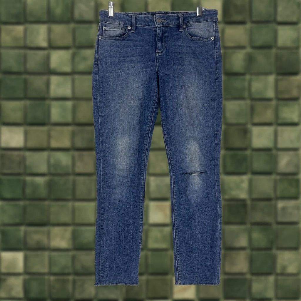 Lucky Brand Lucky Brand Lolita Crop Jeans Women 6 Denim Mid Rise Blue 26.5in Inseam Stretch Button Pocket Skinny Size 28" / US 6 / IT 42 - 1 Thumbnail