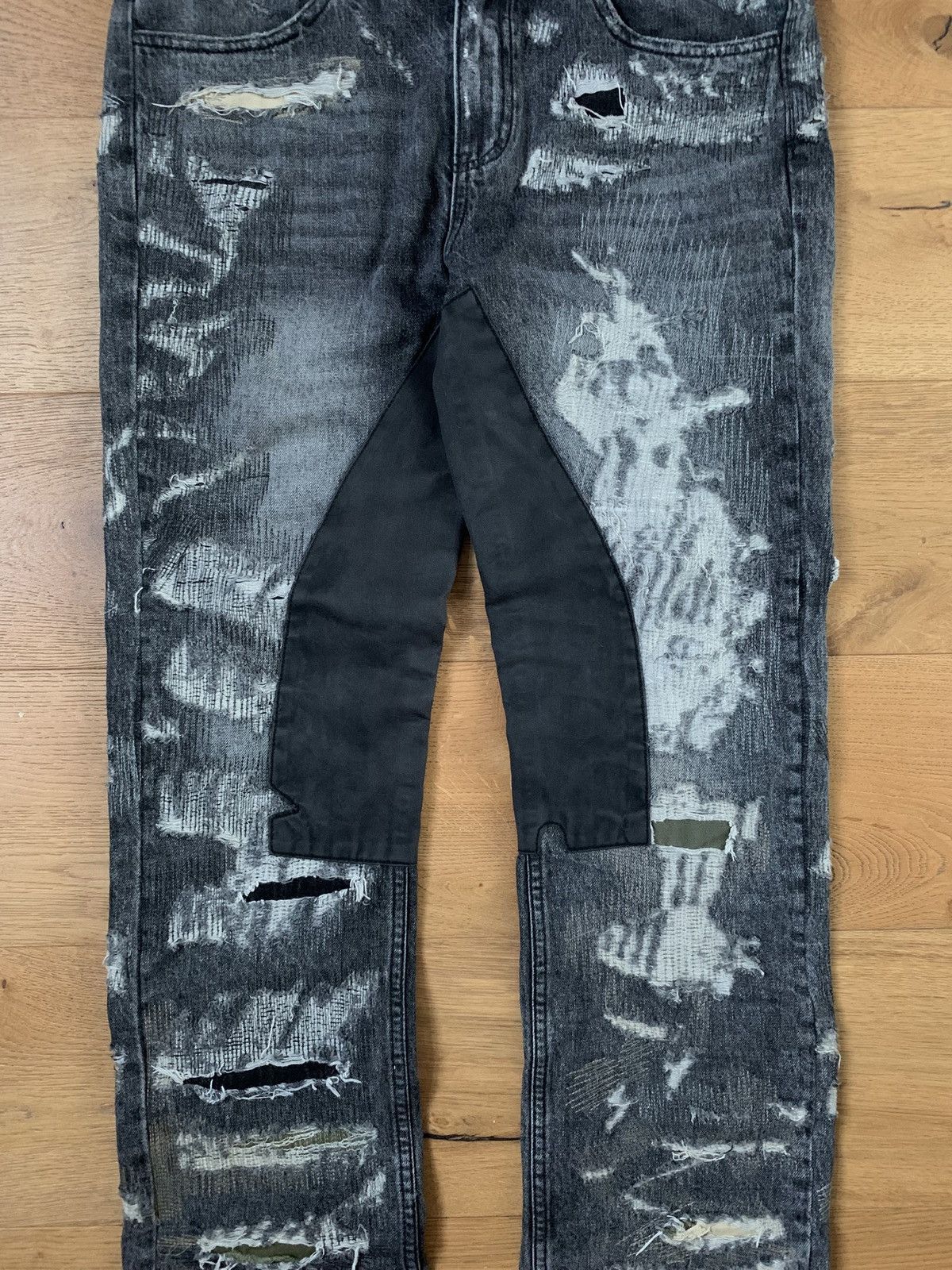 Givenchy Givenchy FW22 Boro Distressed Denim By Matthew Williams Size US 32 / EU 48 - 4 Thumbnail