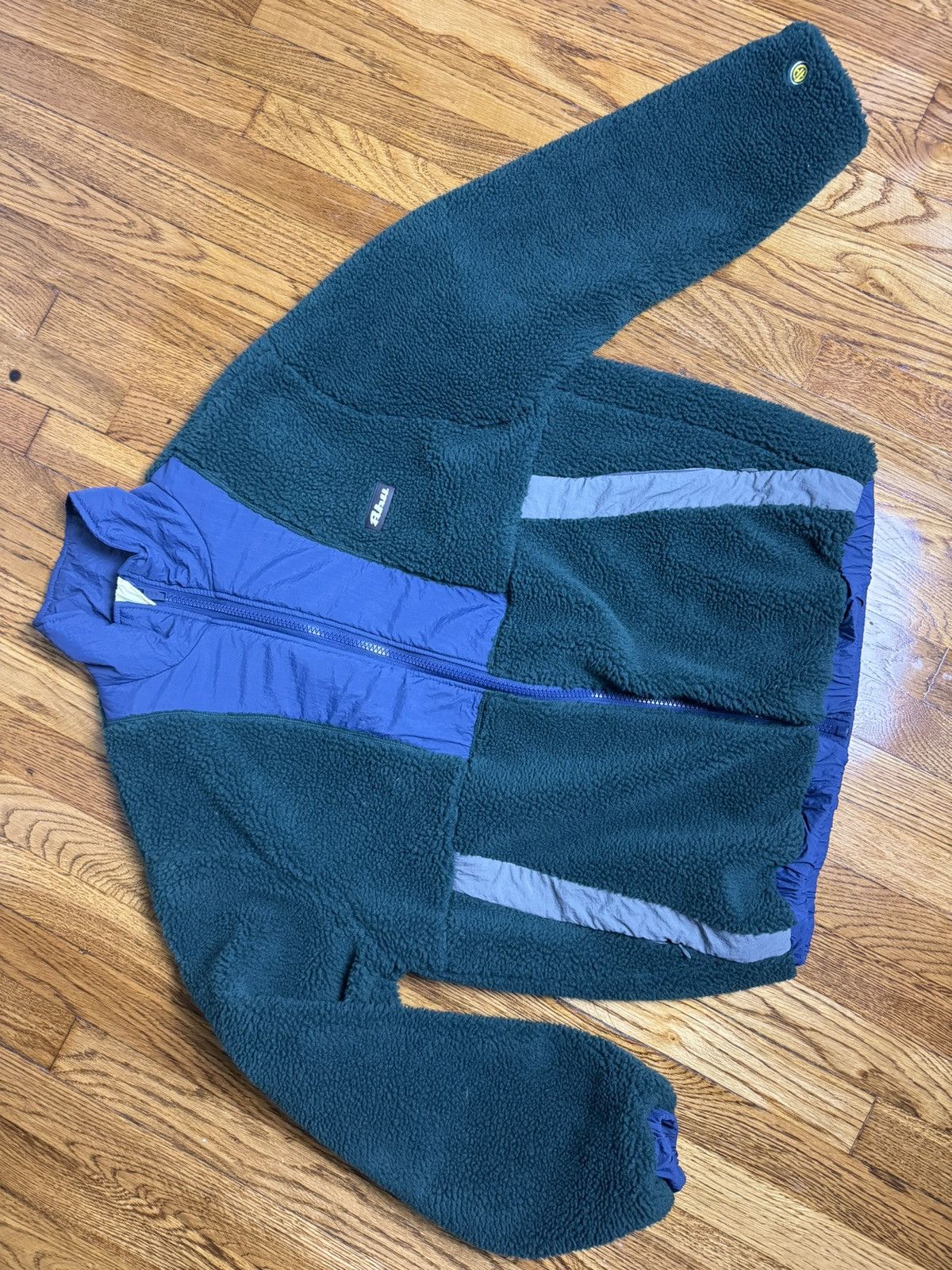 image of Rhuigi (Rhude) Sherpa Fleece Jacket (L-Xl) in Green, Men's (Size Large)