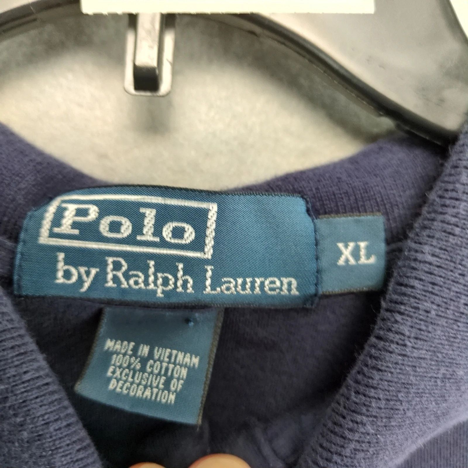 Polo Ralph Lauren Vtg Polo Ralph Lauren Navy Polo Shirt Men's XL Short Sleeve Size US XL / EU 56 / 4 - 3 Thumbnail