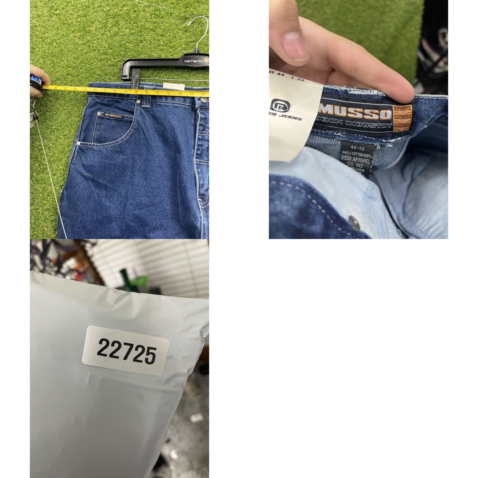 Vintage VINTAGE Musso Jeans Men 44x32 Baggy Wide-Leg Denim 5-Pocket Grunge NWT Retro Workwear Blue Cotton Musso Mens Jeans 90s Style Size US 44 / EU 60 - 8 Thumbnail